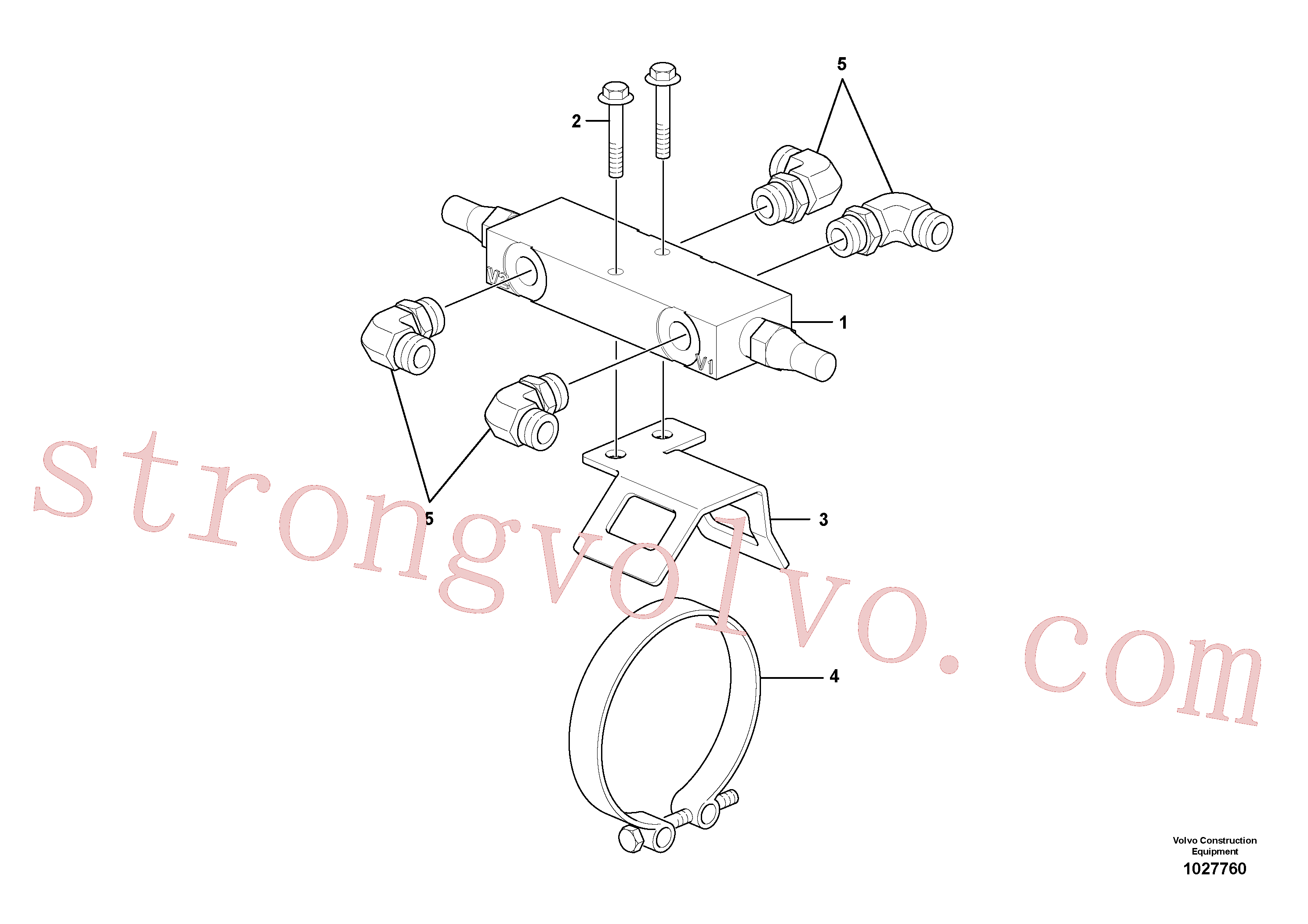VOE11803034 Volvo Válvula de equilíbrio (cilindro de desvio)(1027760 Montagem)