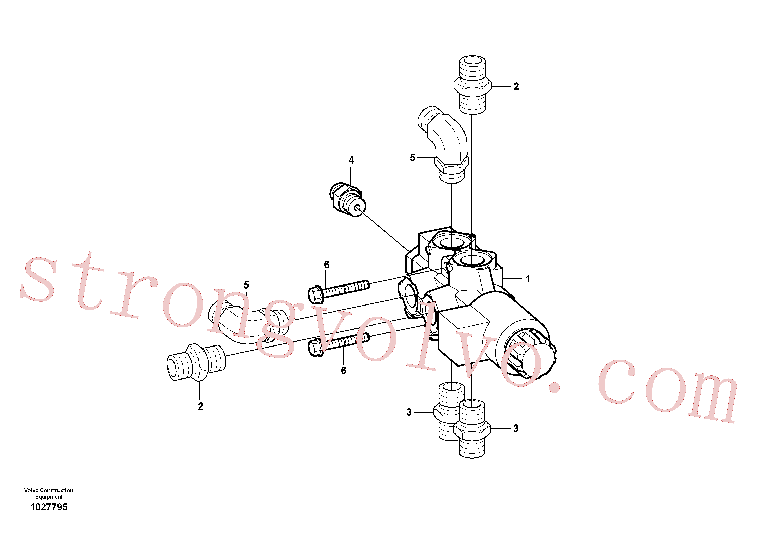 VOE15001945 Volvo Válvula de seis vias(1027795 Montagem)