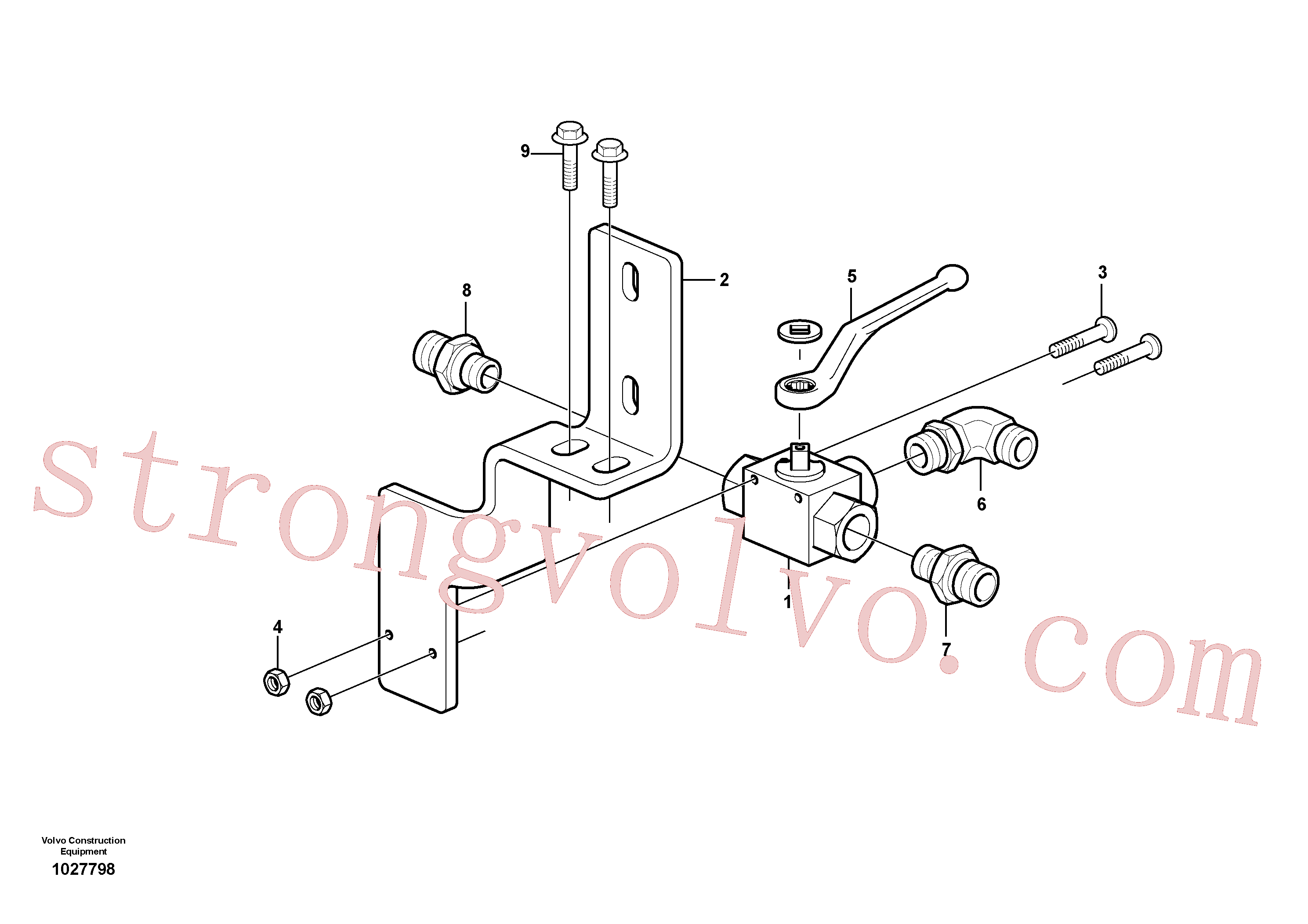 VOE13933870 Volvo Válvula de três vias(1027798 Montagem)