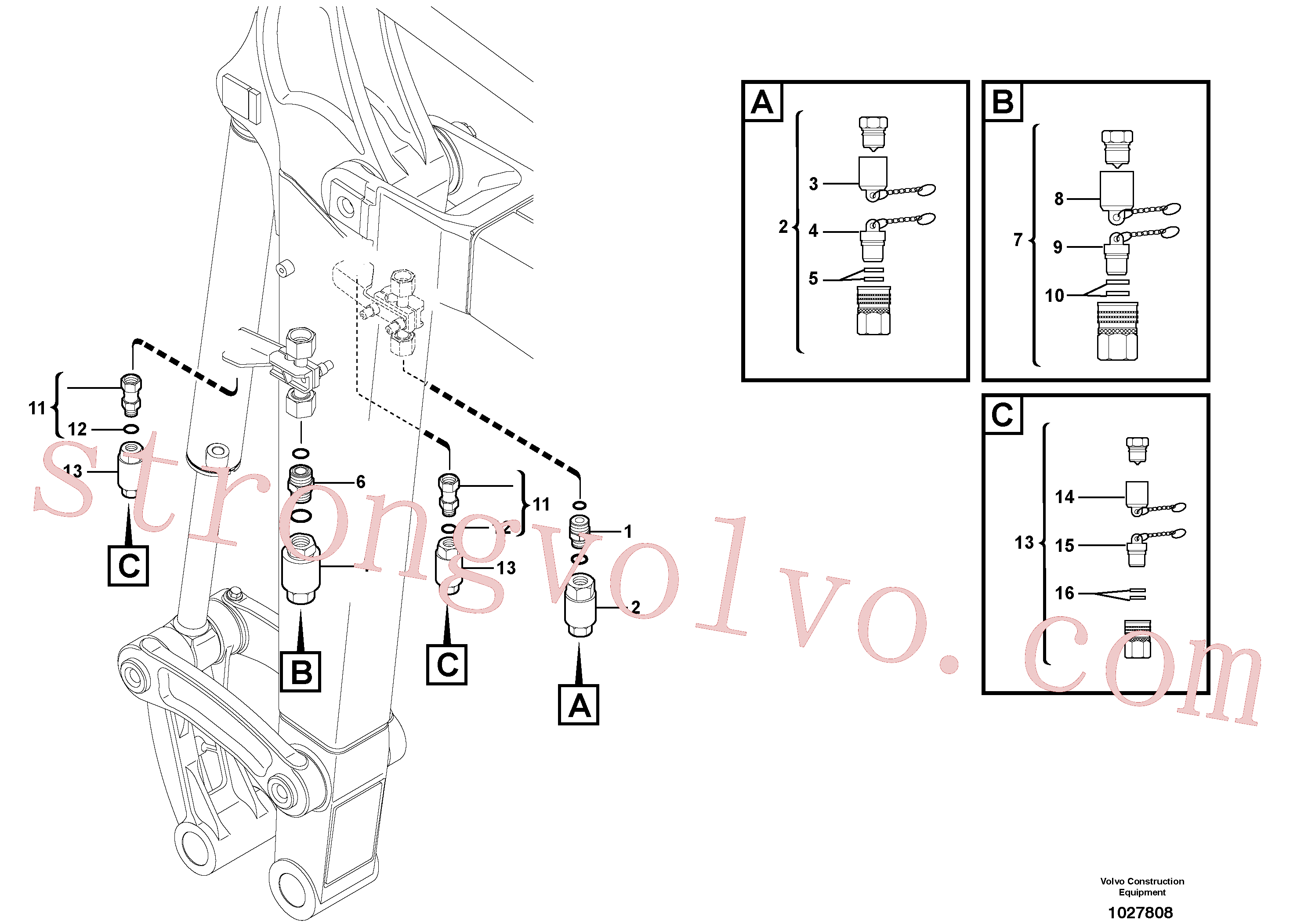 VOE11804081 Volvo Kit de acoplamento (acessórios)(1027808 Montagem)