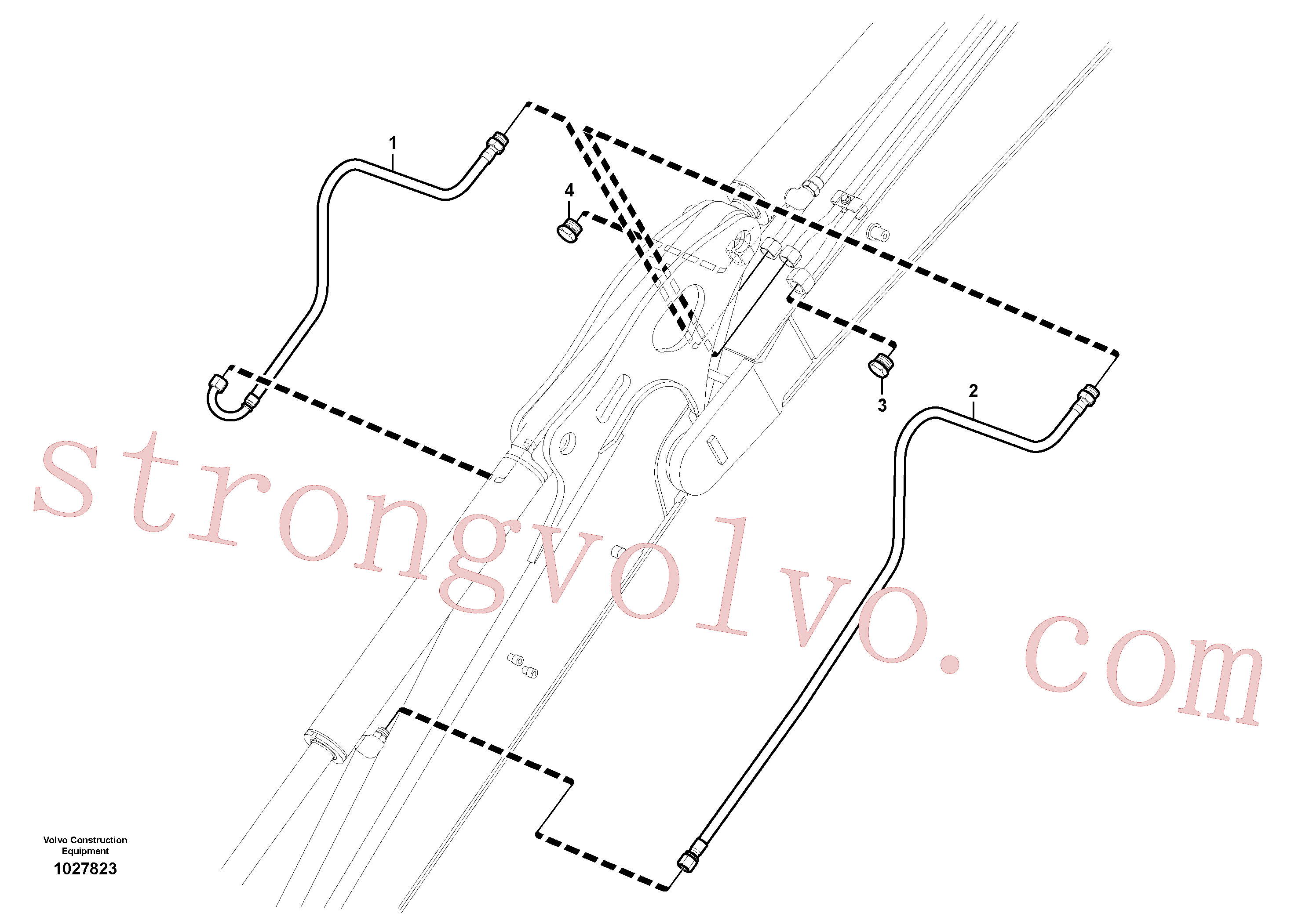 VOE935652 Volvo Hidráulica de serviço, ruptura do braço de afundamento(1027823 Montagem)