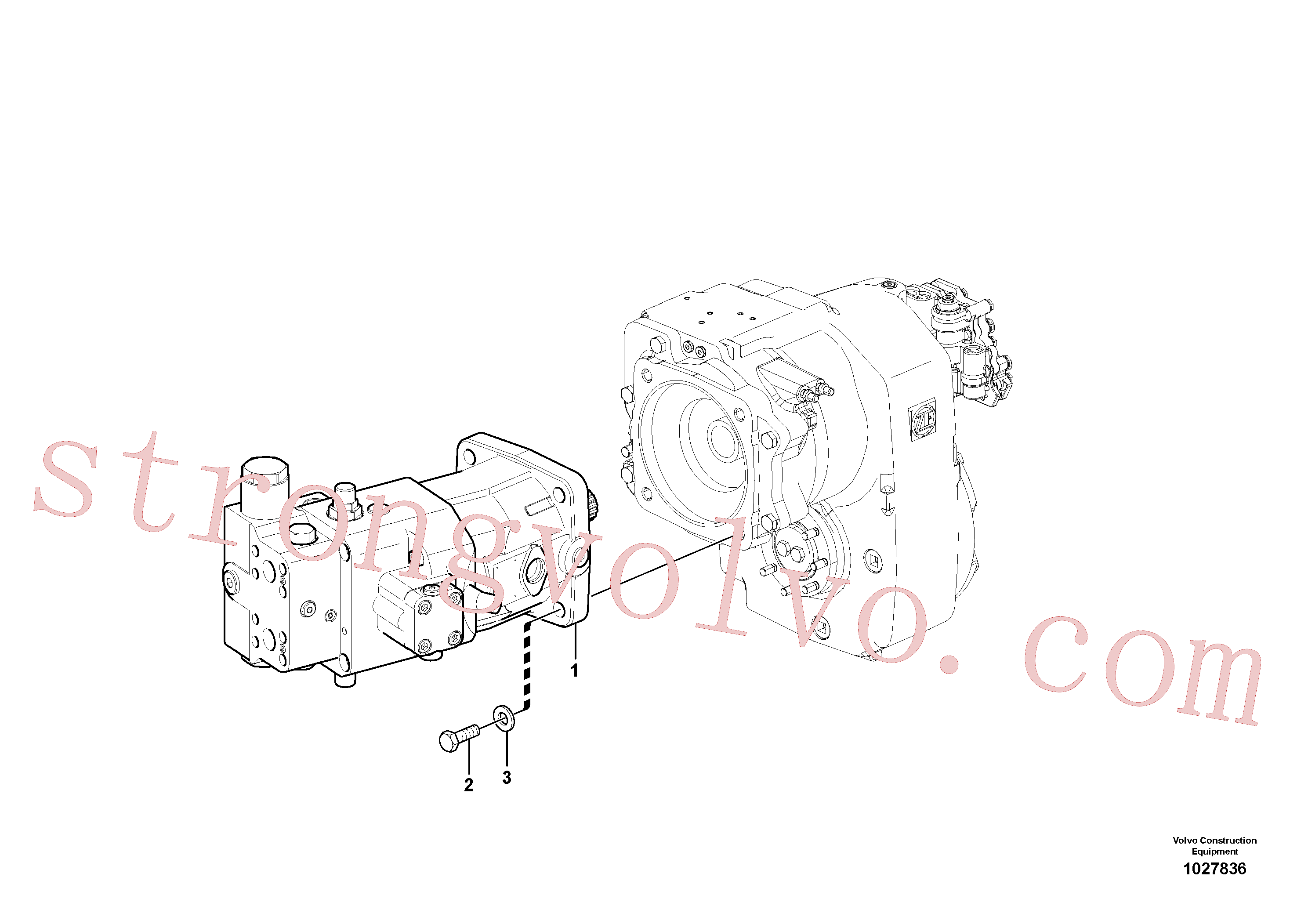 VOE997979 Volvo Motor de deslocação(1027836 Montagem)