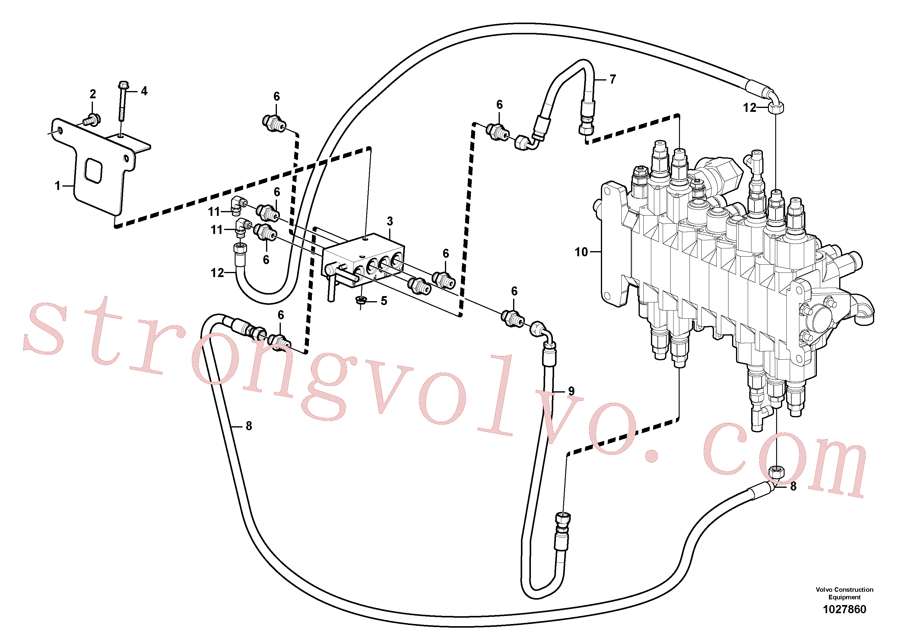 VOE11808088 Volvo Instalação do interruptor do selector de comando(1027860 Montagem)