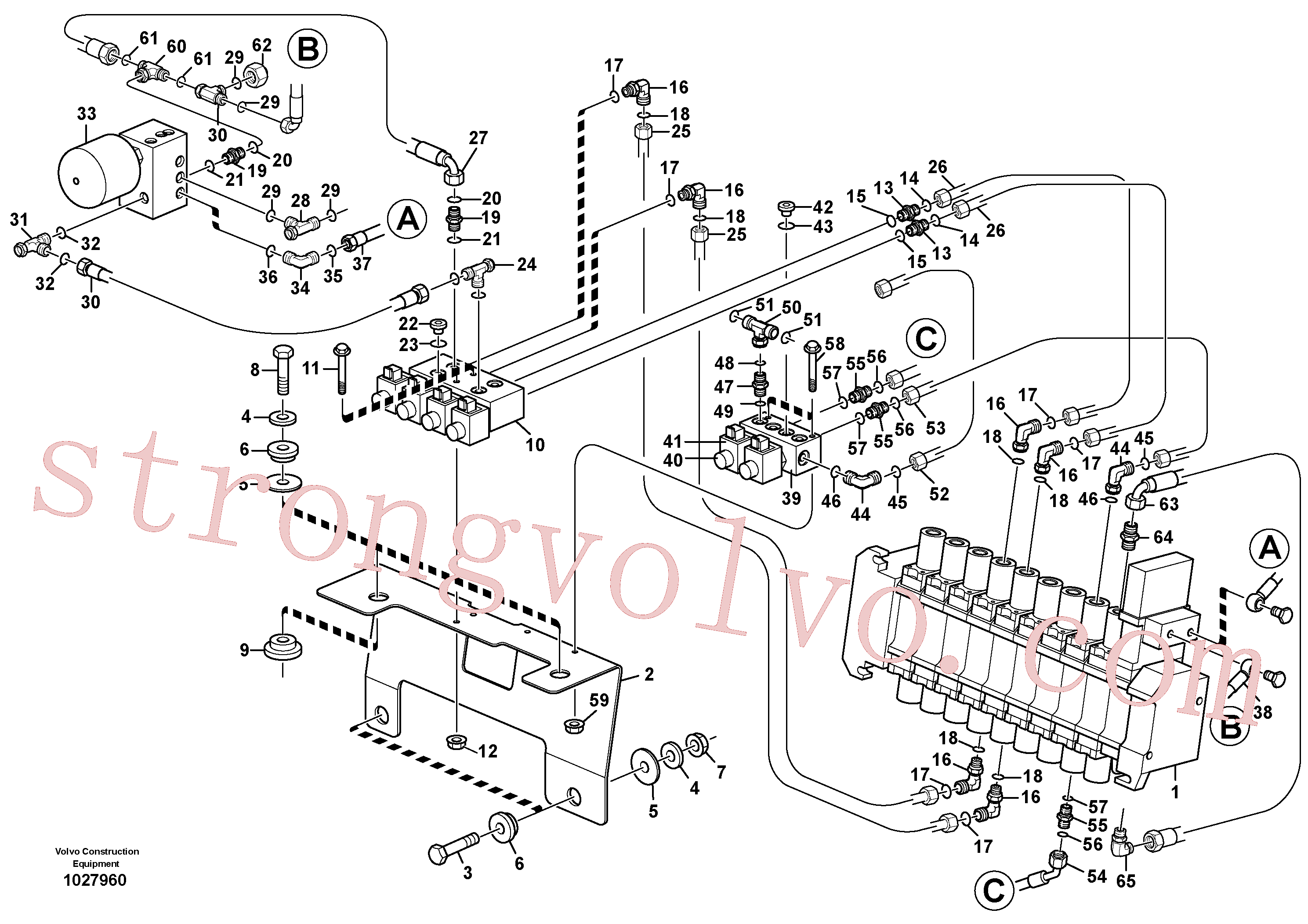 China Made VOE11801755 Bloco Volvo Acessórios para escavadeira