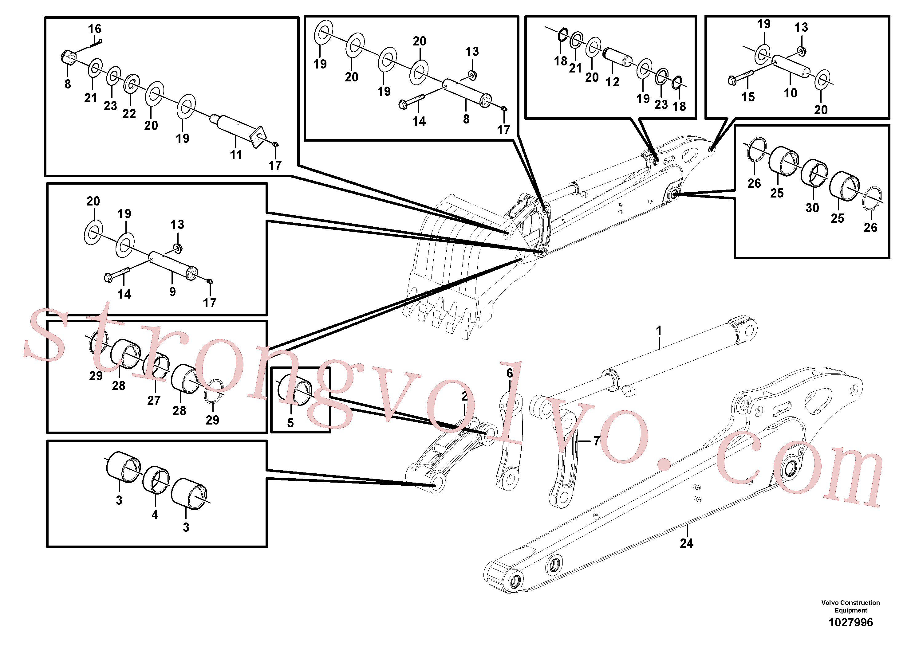 VOE15653137 Volvo Braço de afundamento(1027996 Montagem)