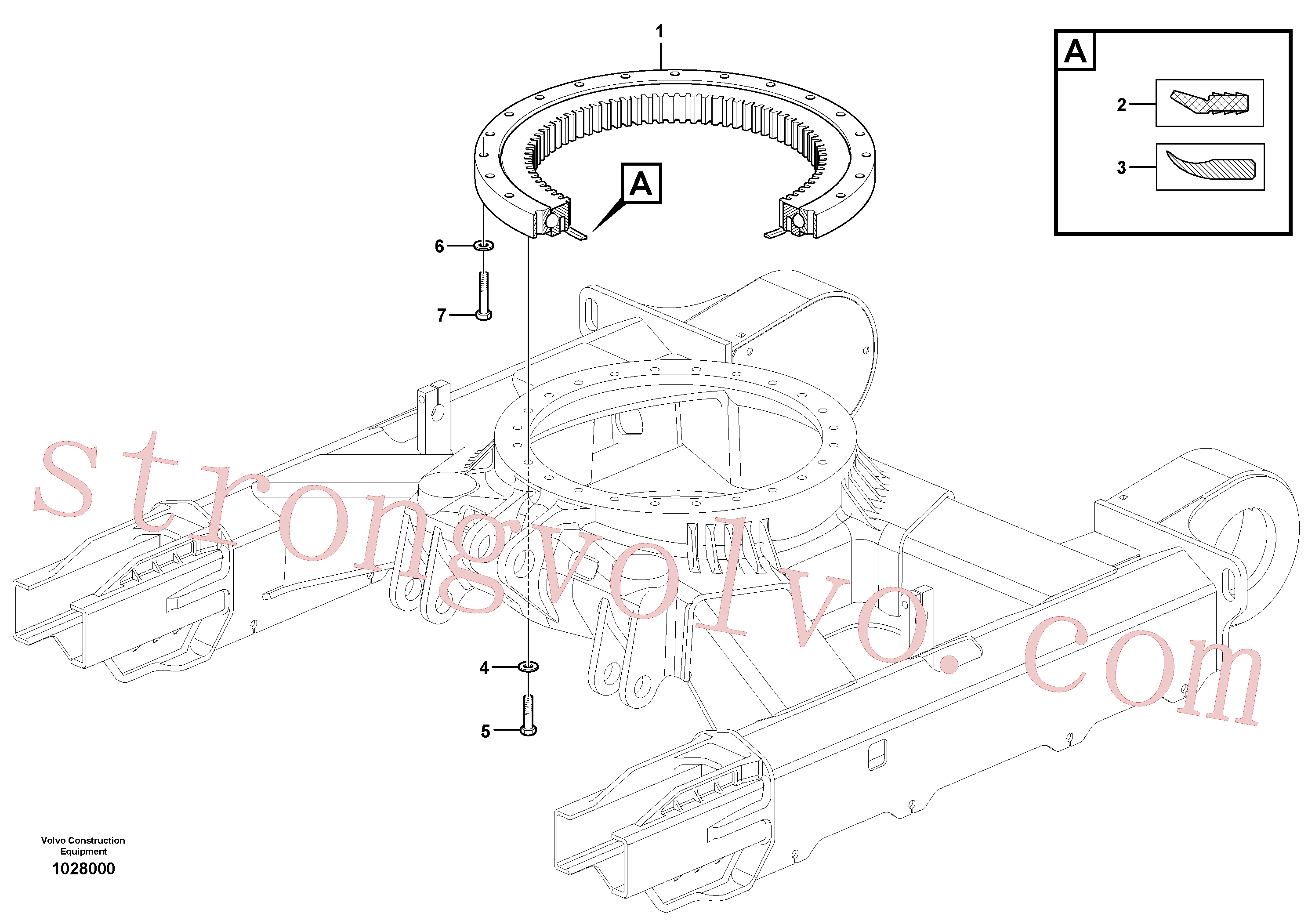 PJ5600160 Volvo Anel de rotação(1028000 Montagem)