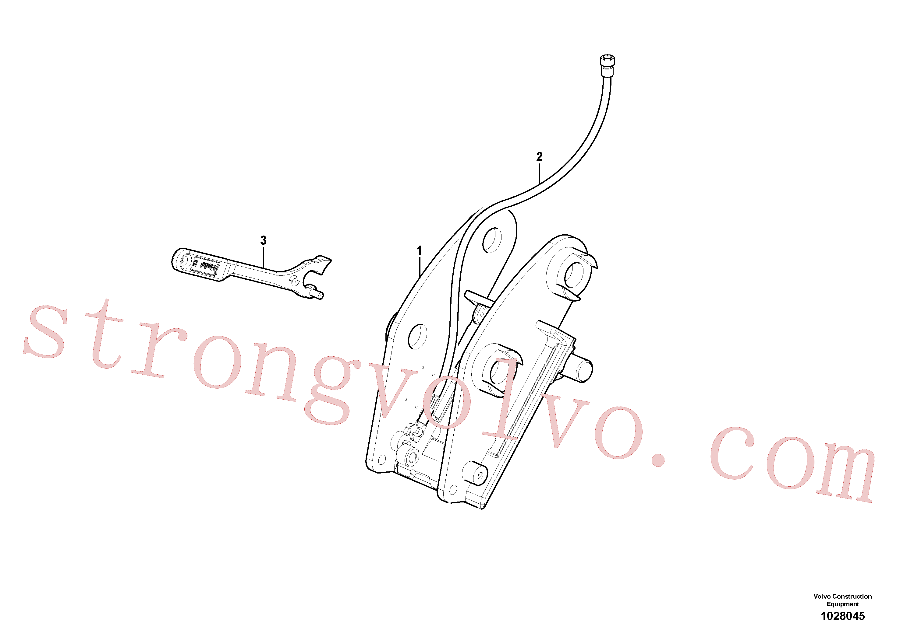 VOE11807302 Volvo Suporte de ferramentas / comando hidráulico(1028045 Montagem)