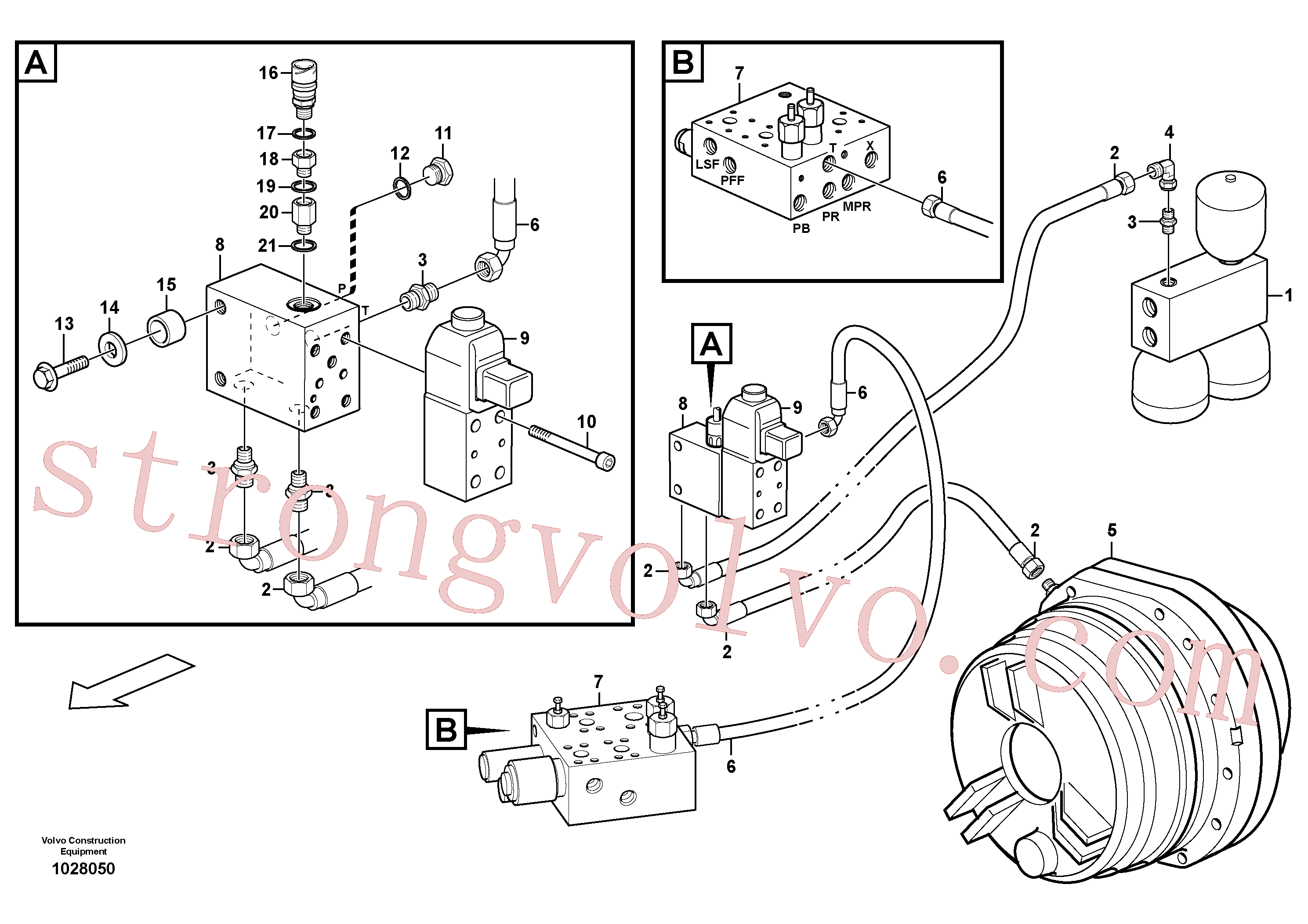 VOE11130278 Volvo Travão de estacionamento(1028050 Montagem)
