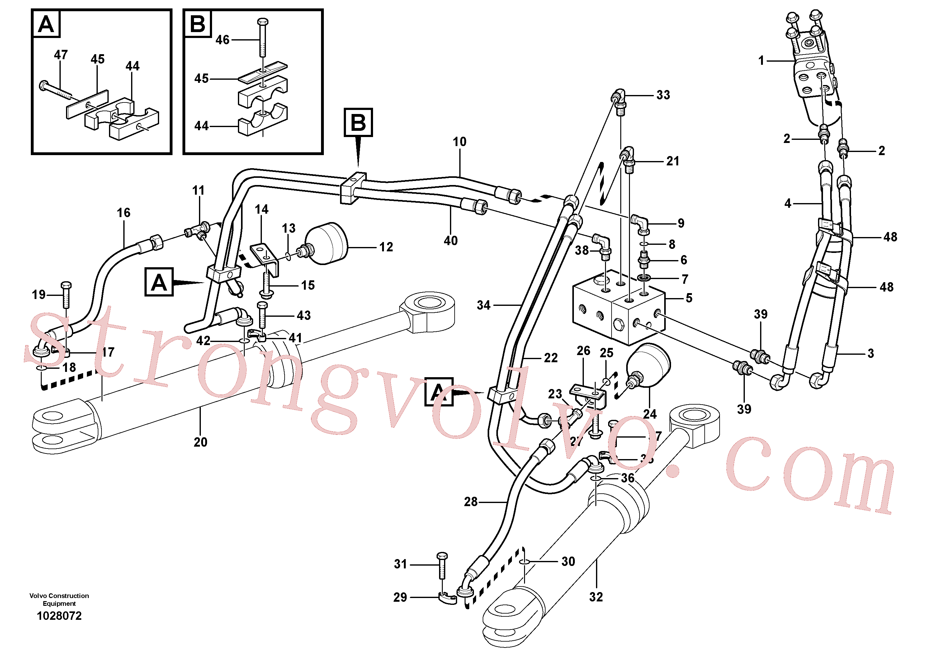 VOE13933870 Volvo Sistema de direcção(1028072 Montagem)