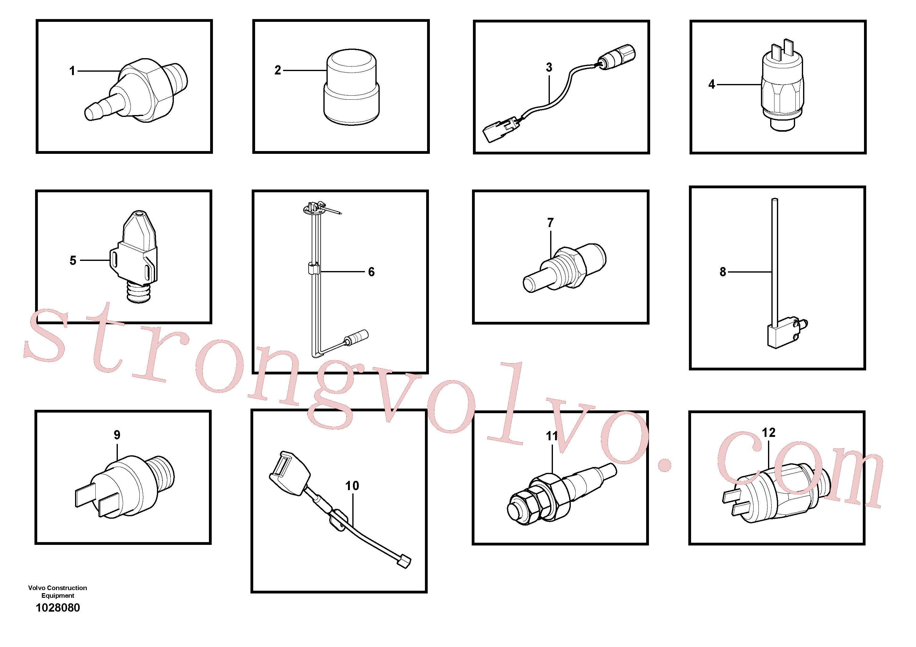 VOE11806749 Volvo Sensores, lista de referência(1028080 Montagem)