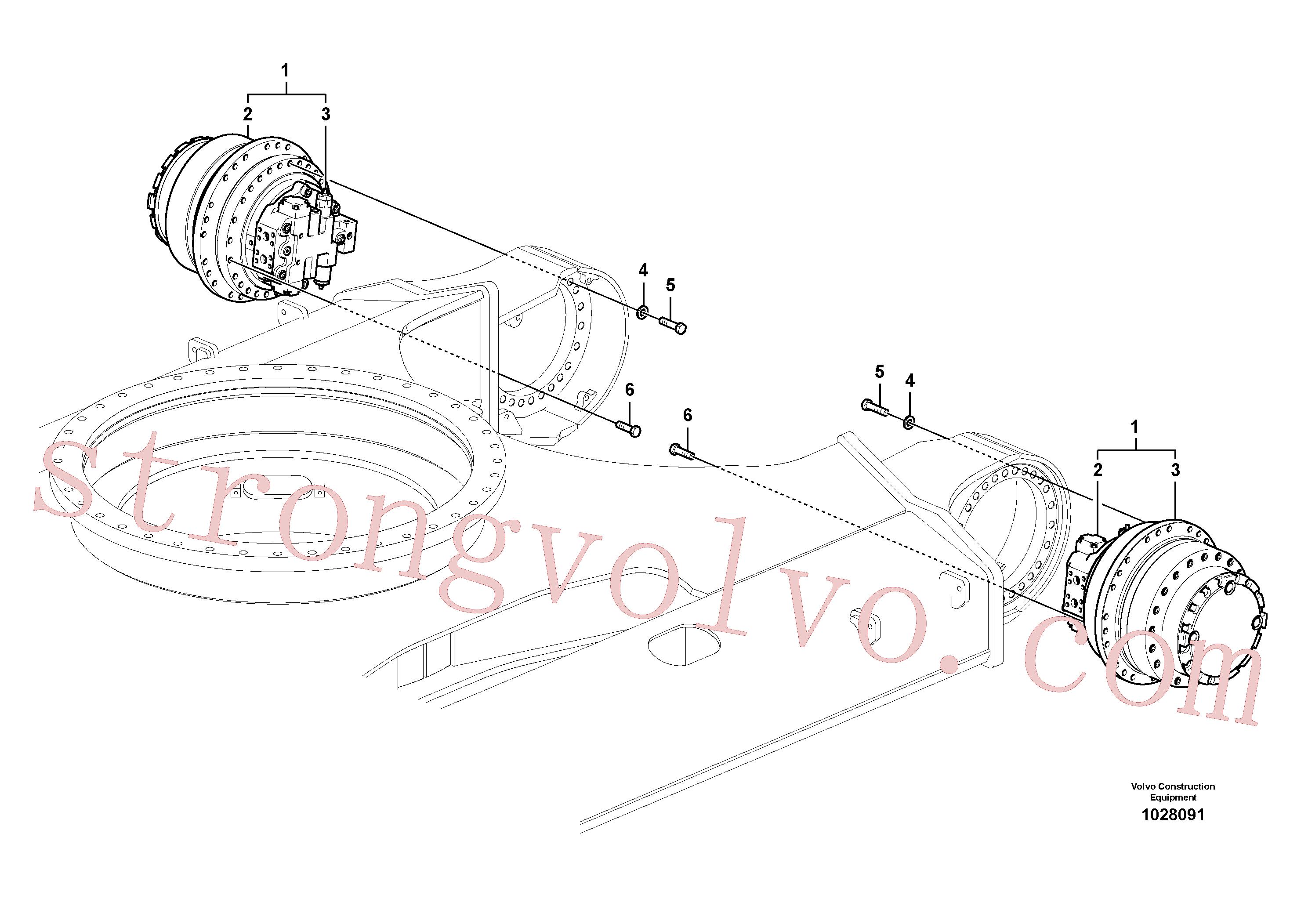 Volvo Montagem VOE14551802 Travel motor Acessórios