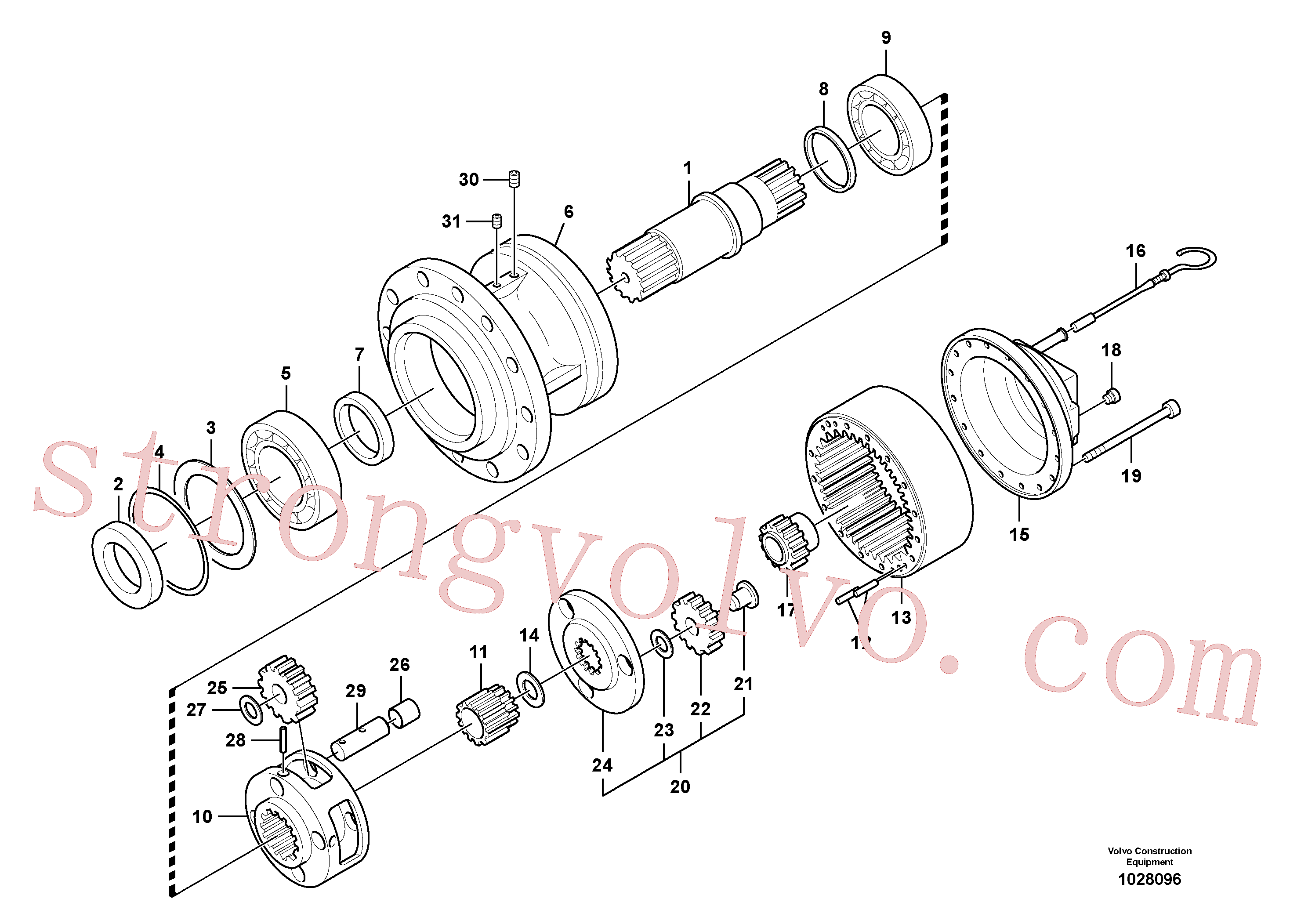 VOE14596617 Volvo Caixa de velocidades rotativa(1028096 Montagem)