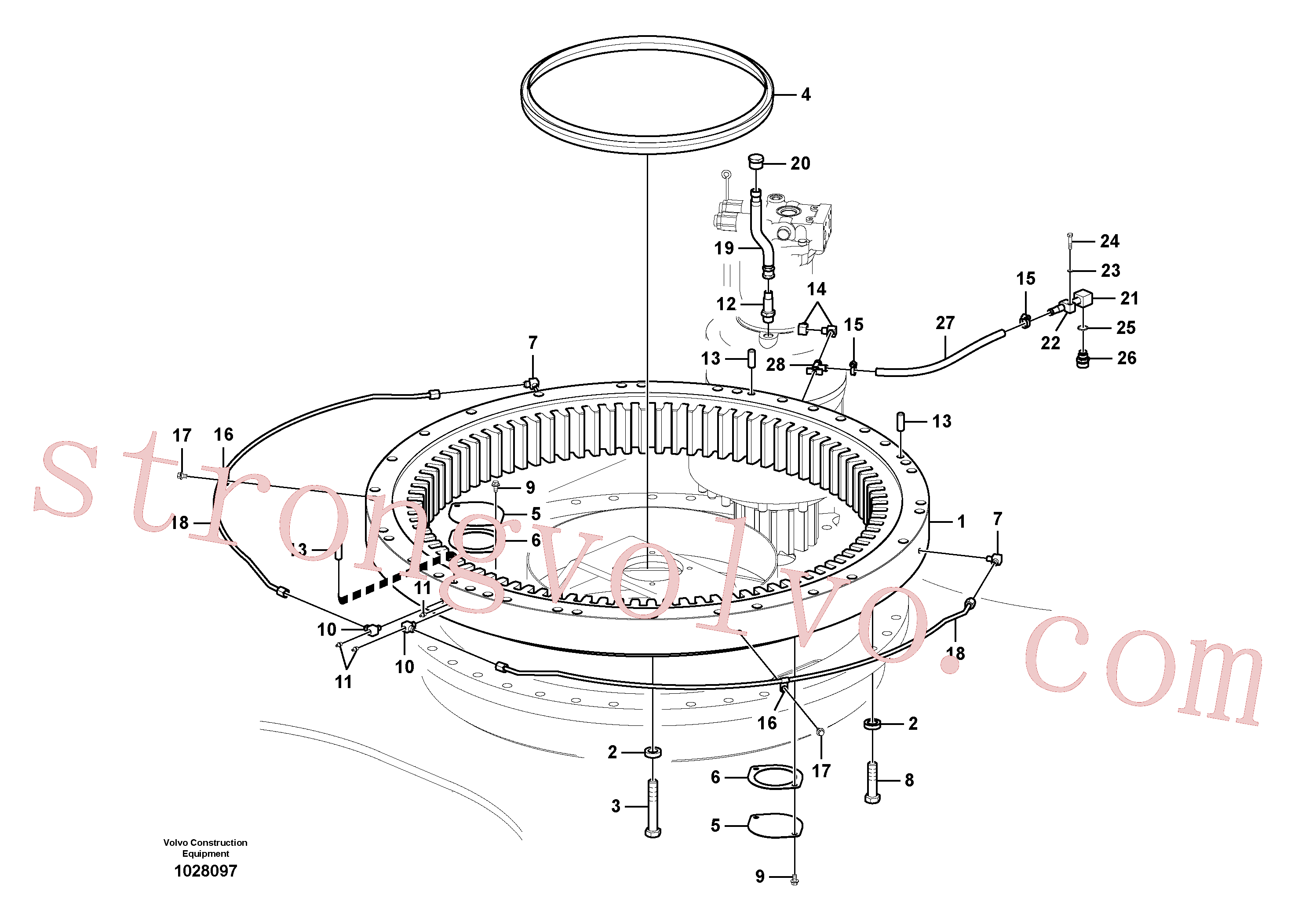 VOE14613284 Volvo Sistema de articulação(1028097 Montagem)