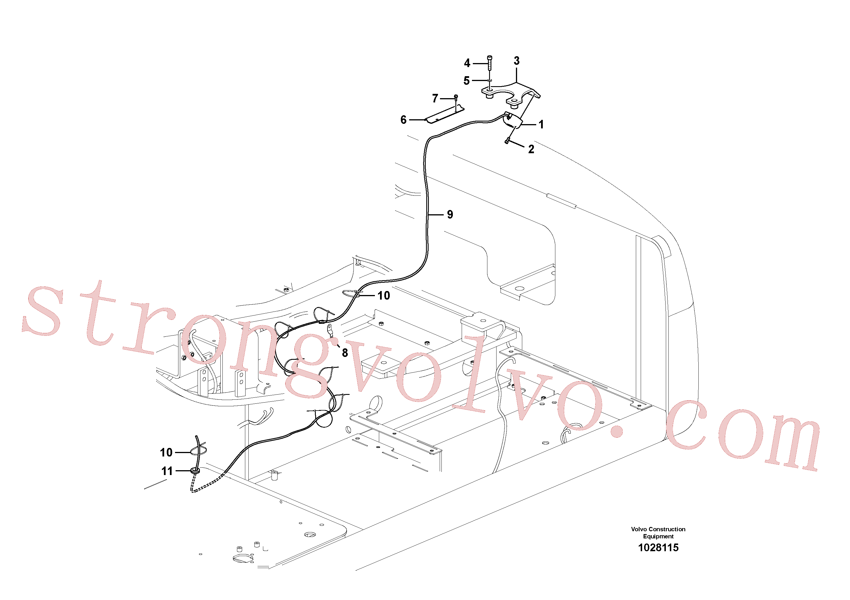 VOE14527464 Volvo Câmara retrovisora(1028115 Montagem)