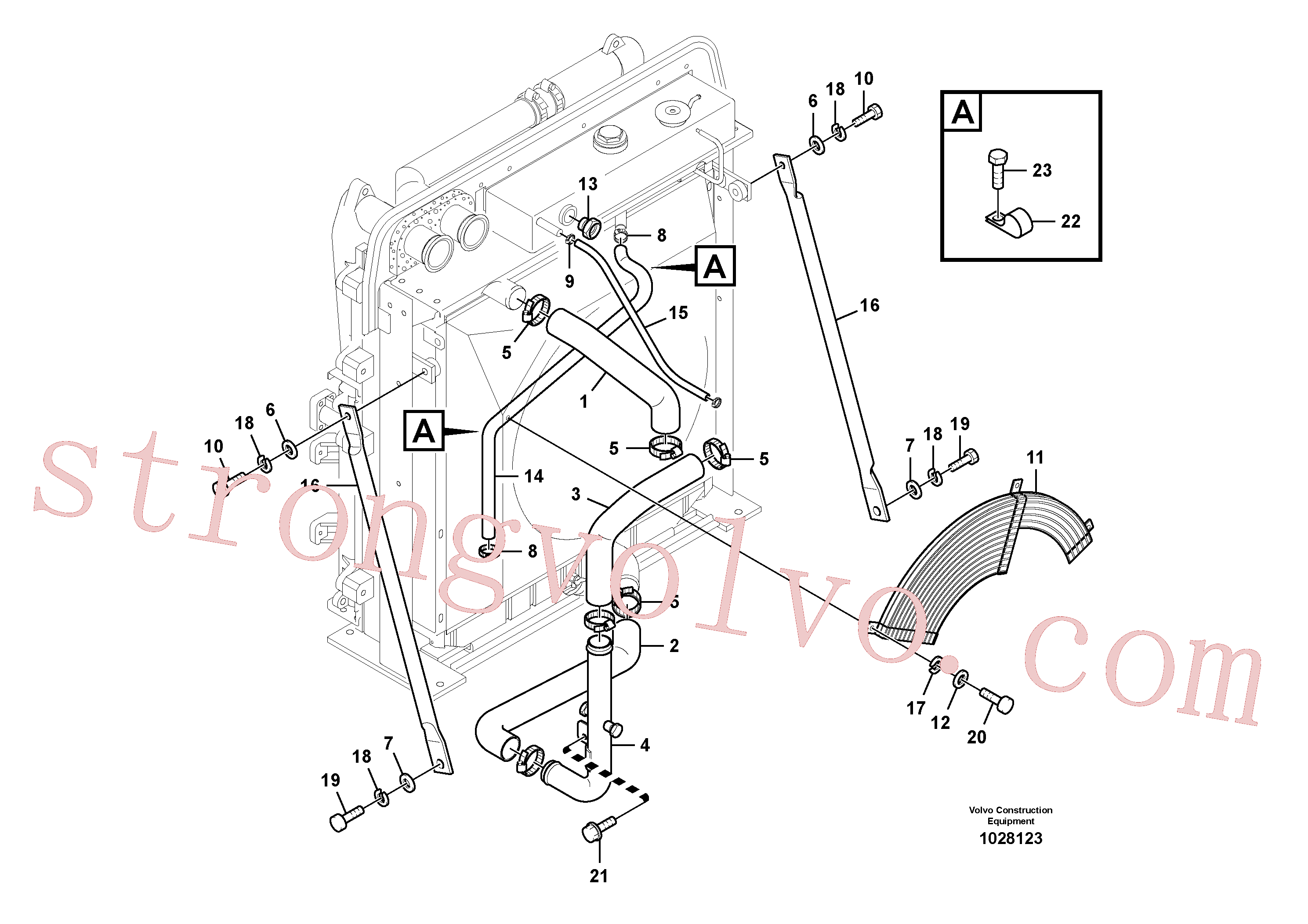 VOE14883762 Volvo Sistema de arrefecimento(1028123 Montagem)