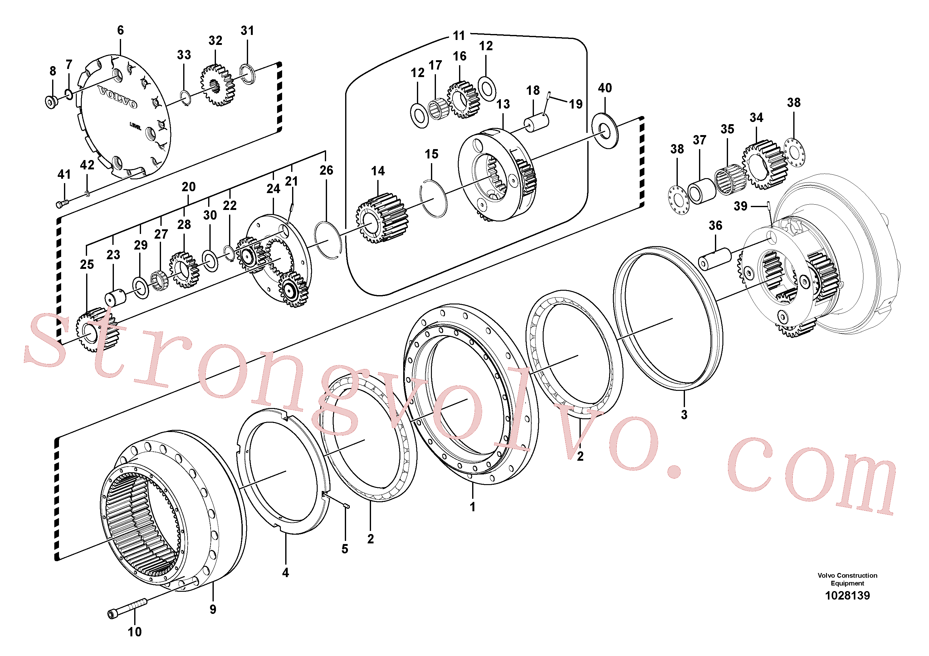 VOE14550251 Volvo Caixa de ferramentas de estrada(1028139 Montagem)