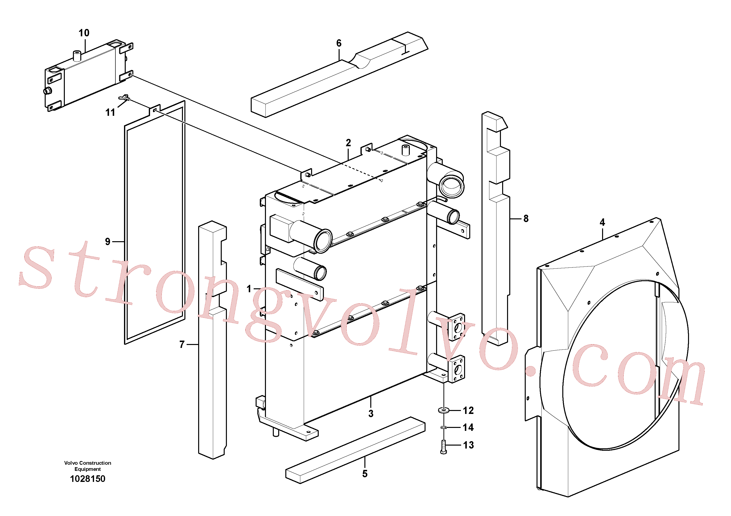 SA9035-10804 Volvo Radiador(1028150 Montagem)