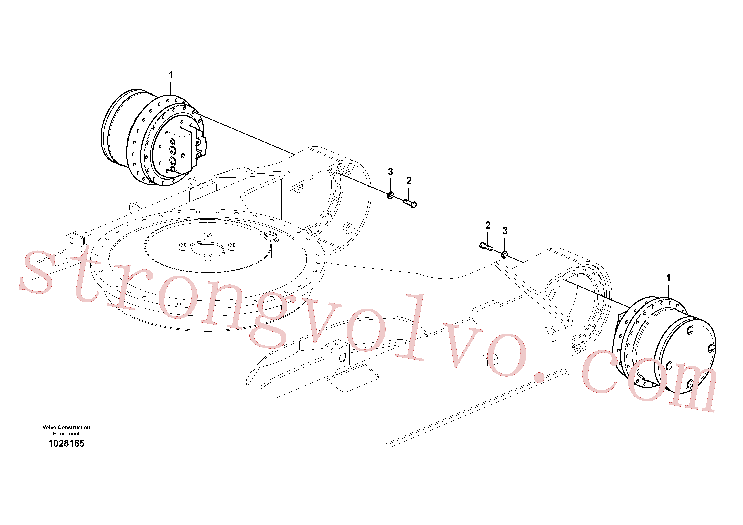 VOE14505081 Volvo Motor de curso com peças de montagem(1028185 Montagem)