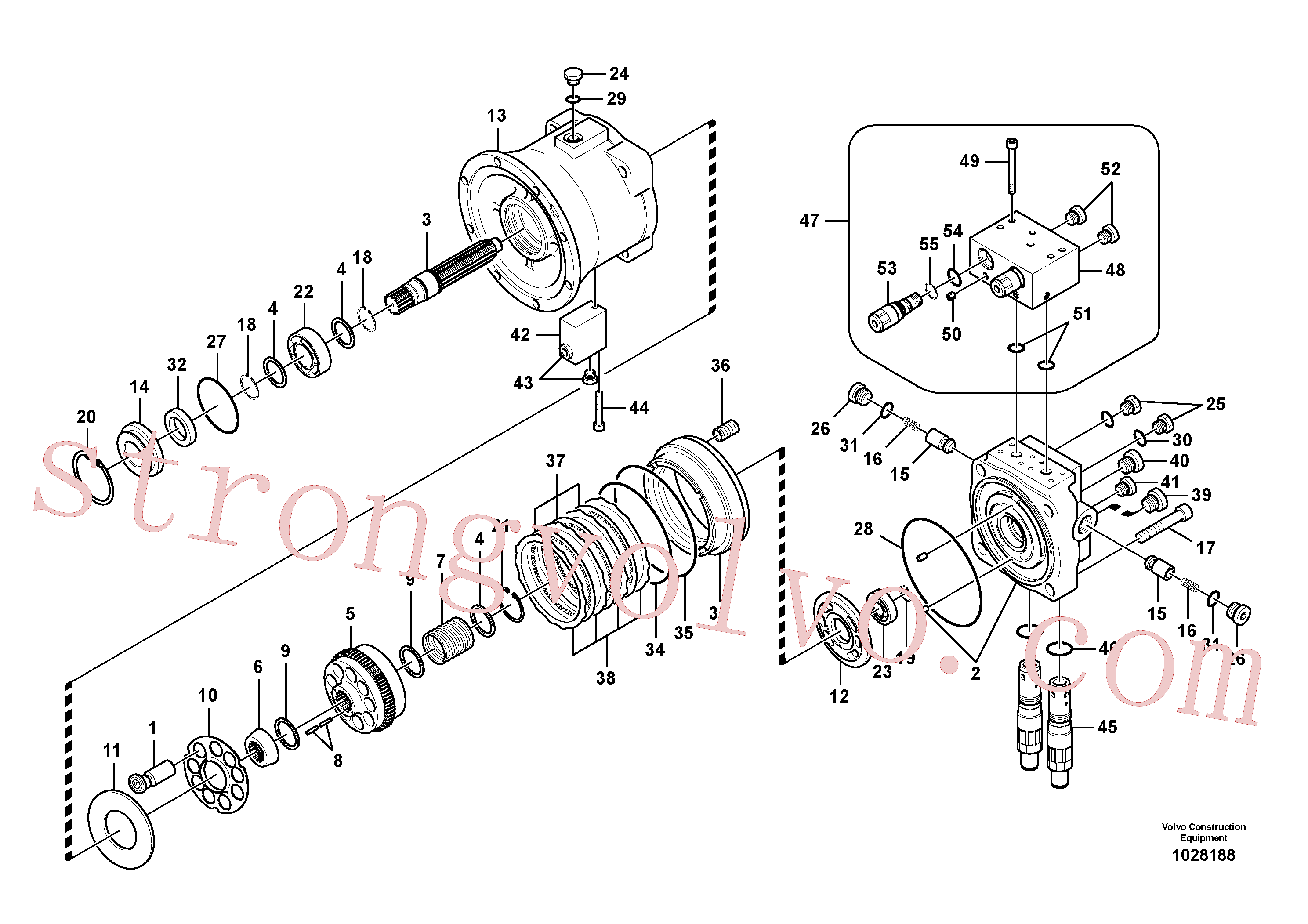 Atacado SA8230-26570 Rolamento de rolos Volvo escavadeira