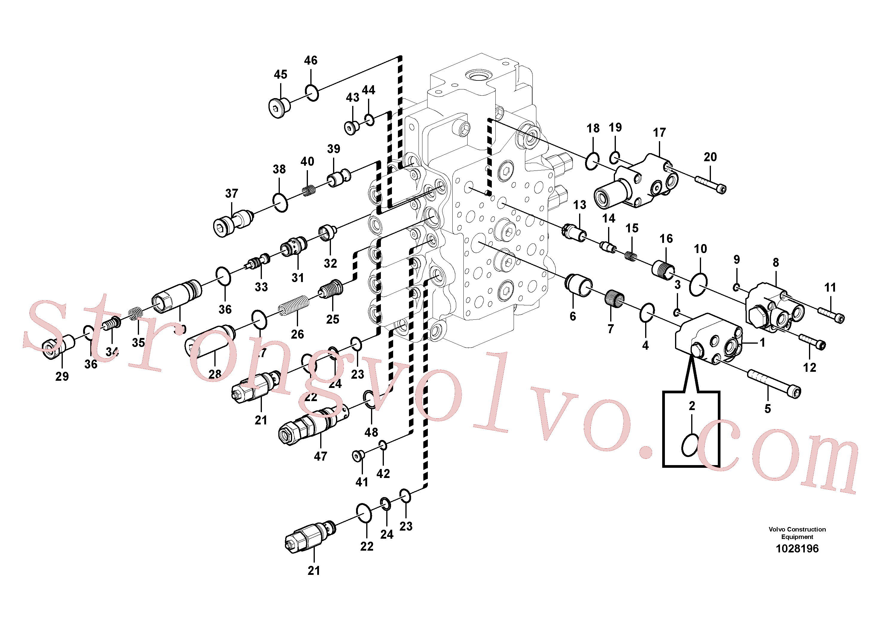 VOE14552453 Volvo Válvula mestra de comando(1028196 Montagem)