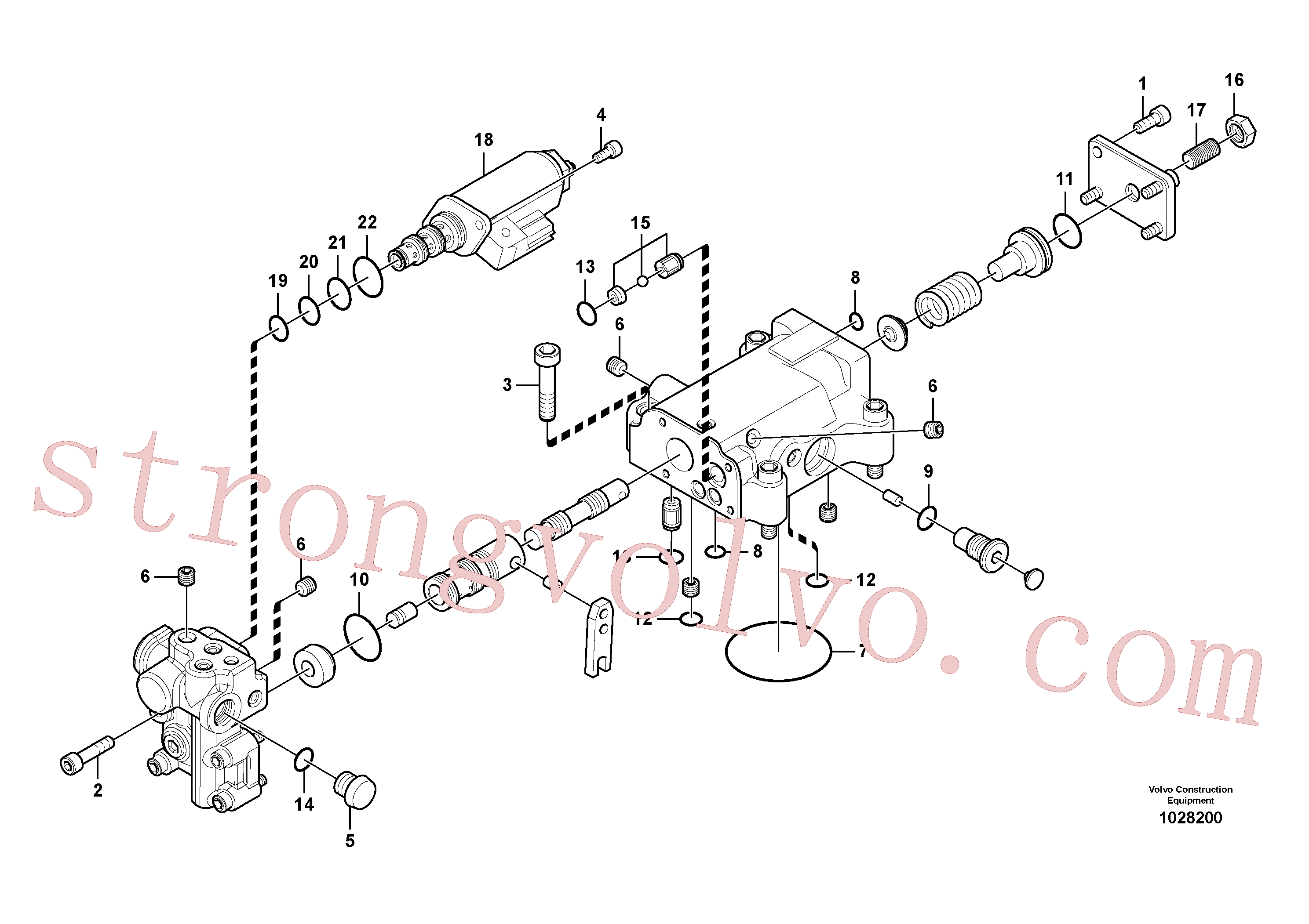 SA8240-03600 Volvo Regulador, bomba hidráulica(1028200 Montagem)