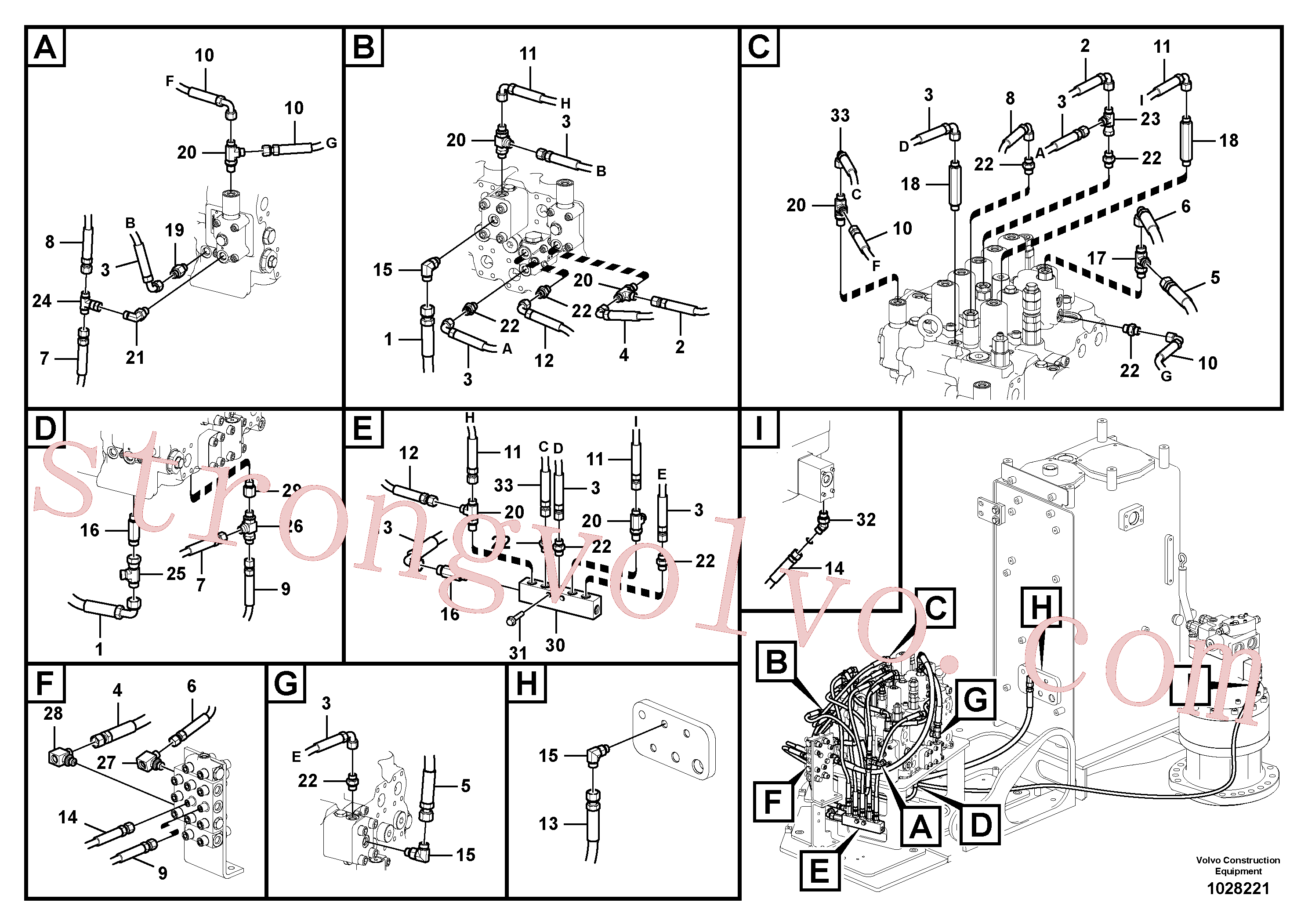Volvo VOE937086 Niple Volvo Acessórios para escavadeira
