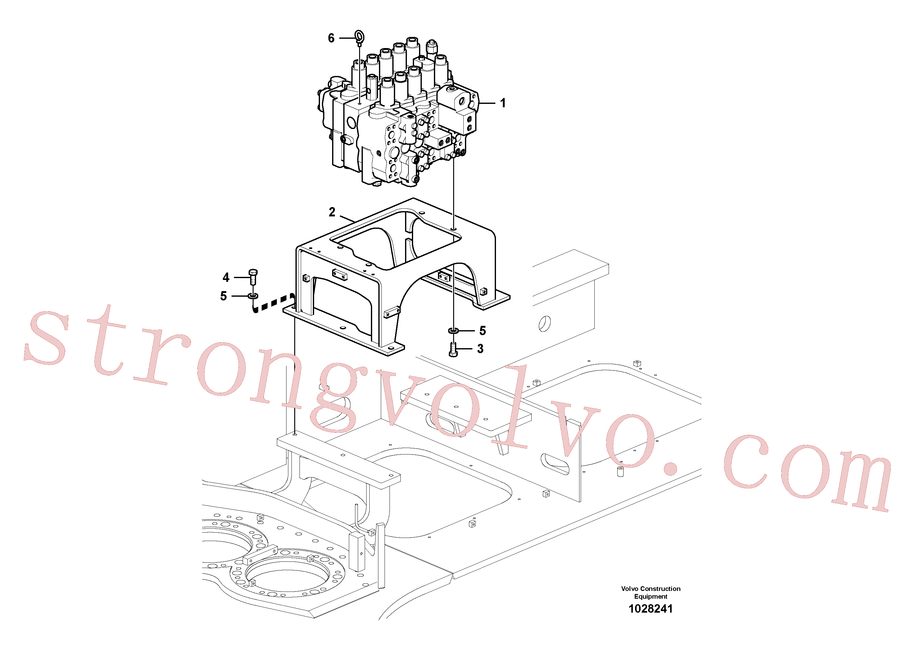 VOE14630930 Volvo Válvula de comando com acessórios.(1028241 Montagem)