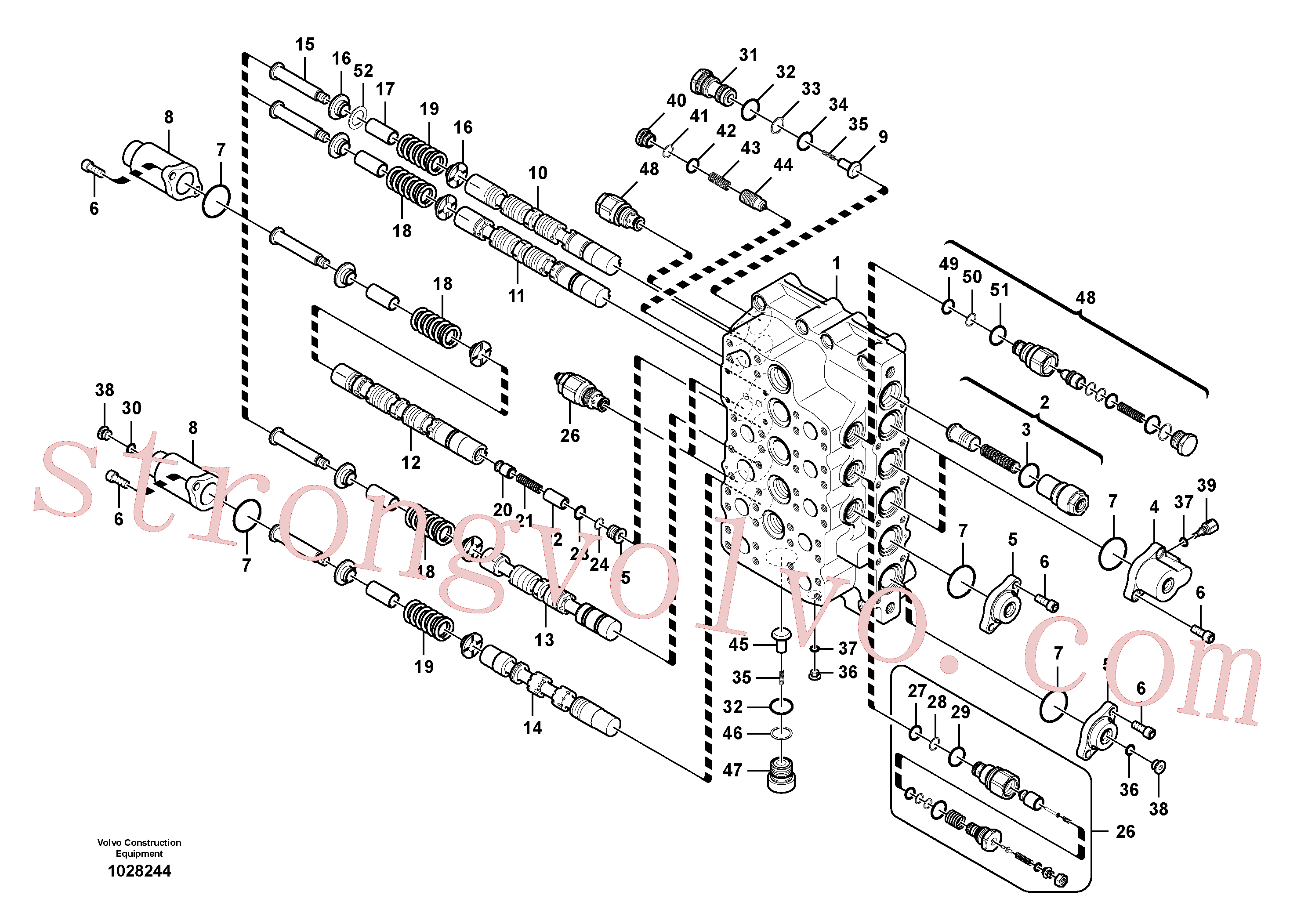 Atacado VOE14596240 Válvula Volvo escavadeira