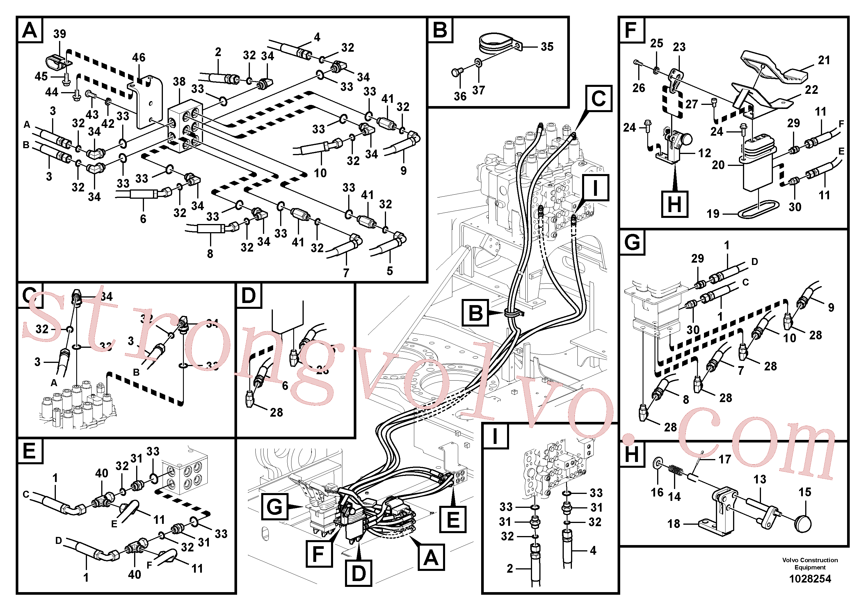 VOE938320 Volvo Sistema servomotor, válvula de comando para pedal da válvula de comando(1028254 Montagem)
