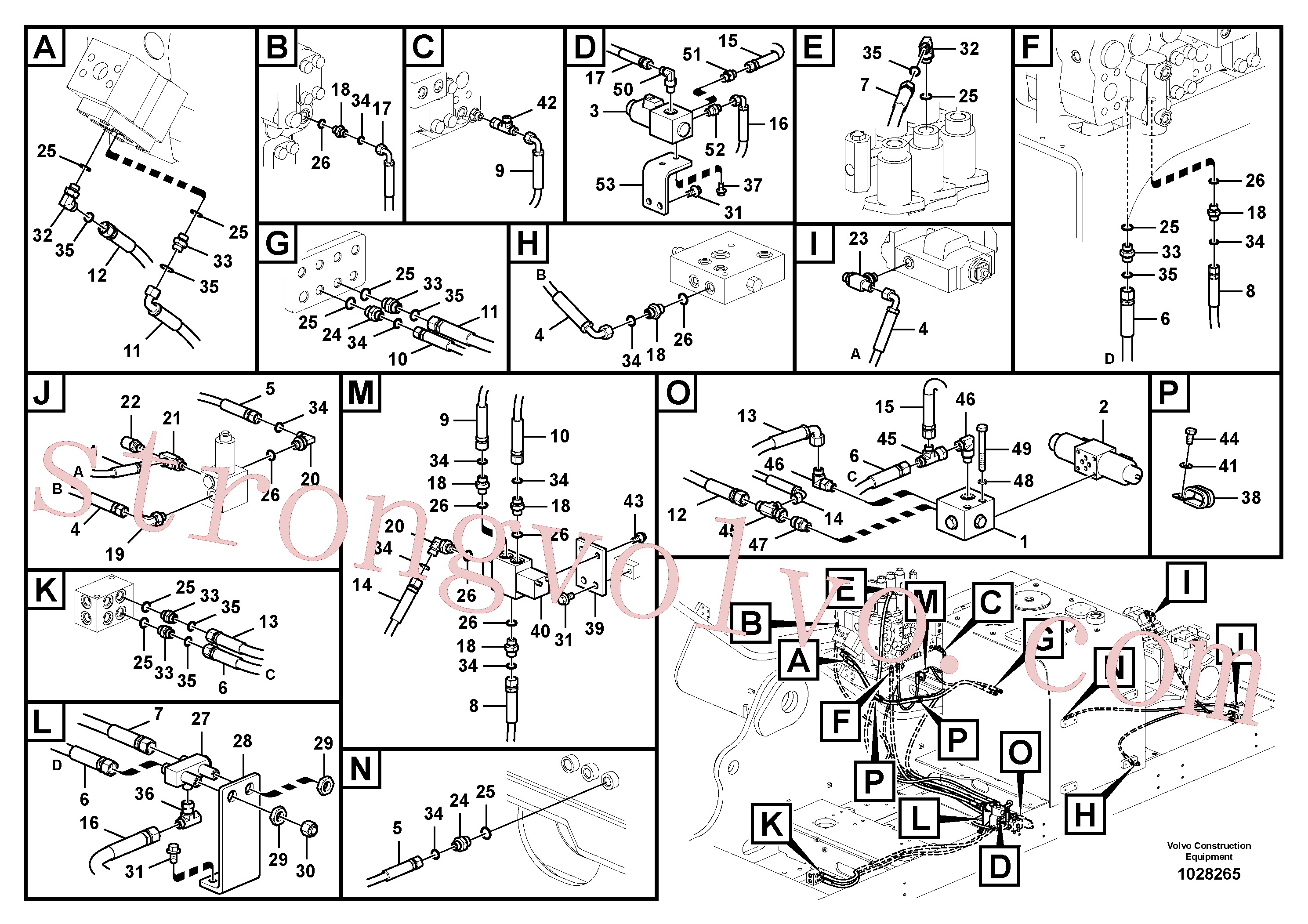 VOE14551808 Volvo Sistema servomotor, martelo e corte(1028265 Montagem)
