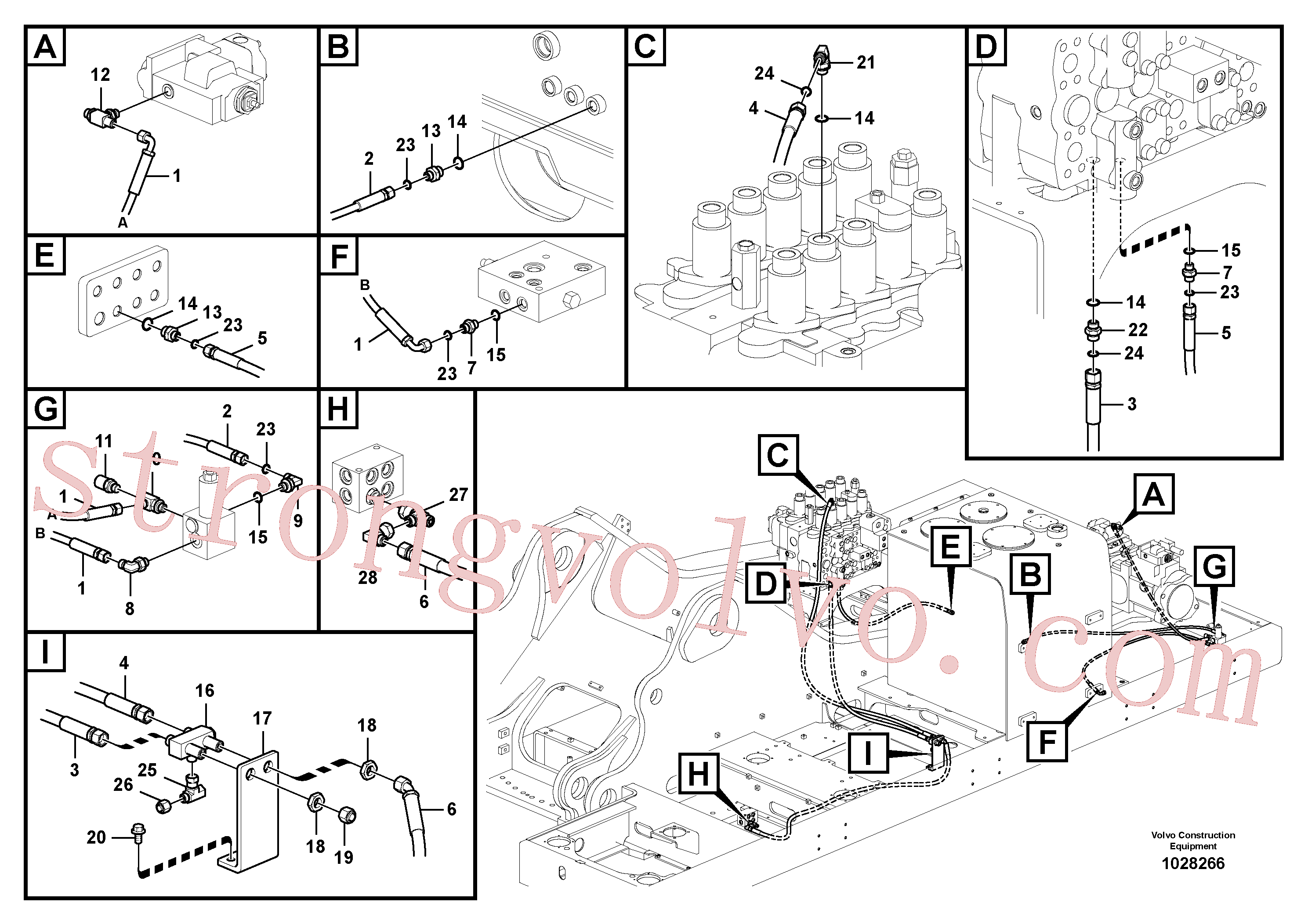 VOE14538796 Volvo Sistema servomotor, martelo e corte(1028266 Montagem)