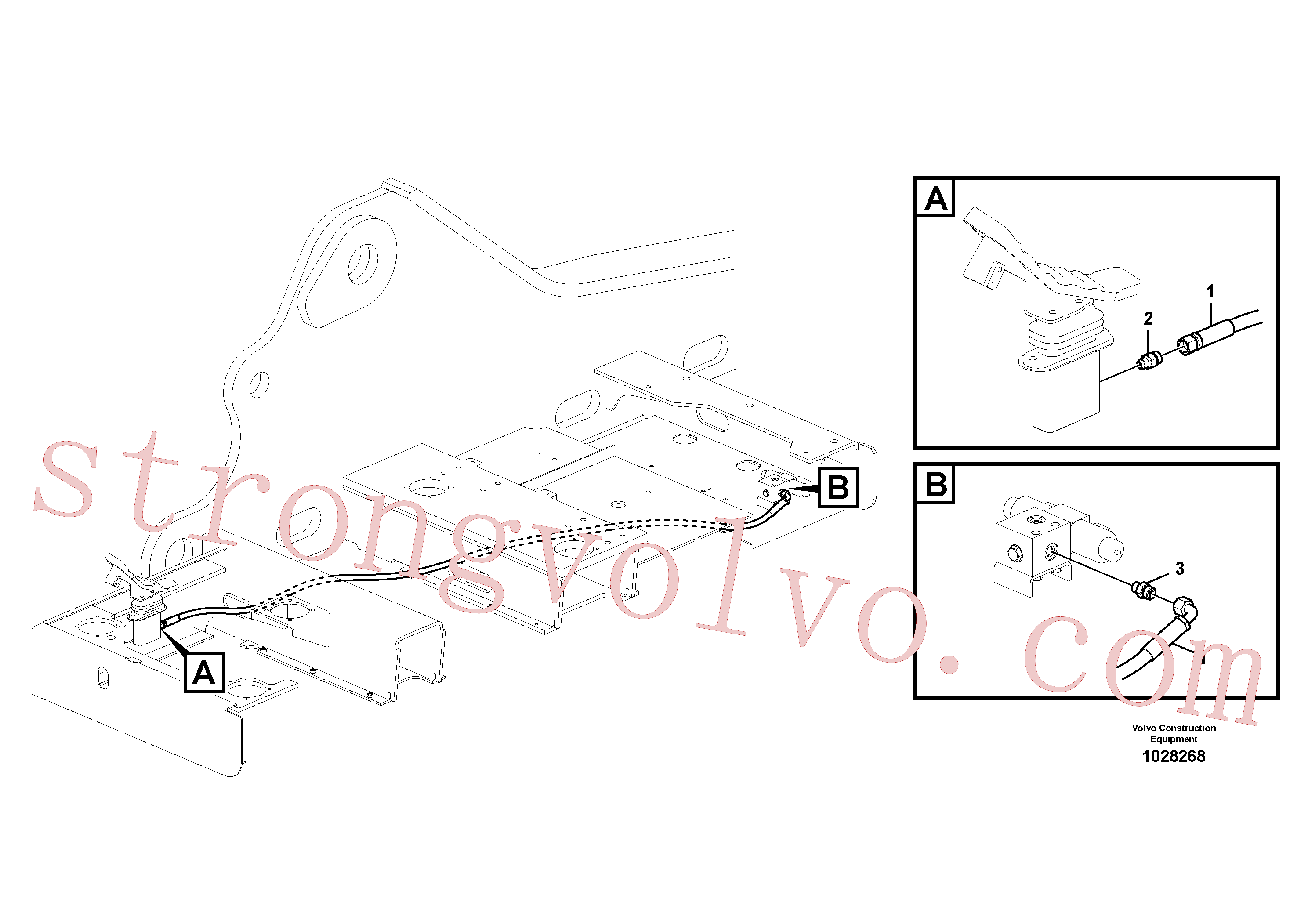 VOE937842 Volvo Sistema servomotor, martelo e corte(1028268 Montagem)