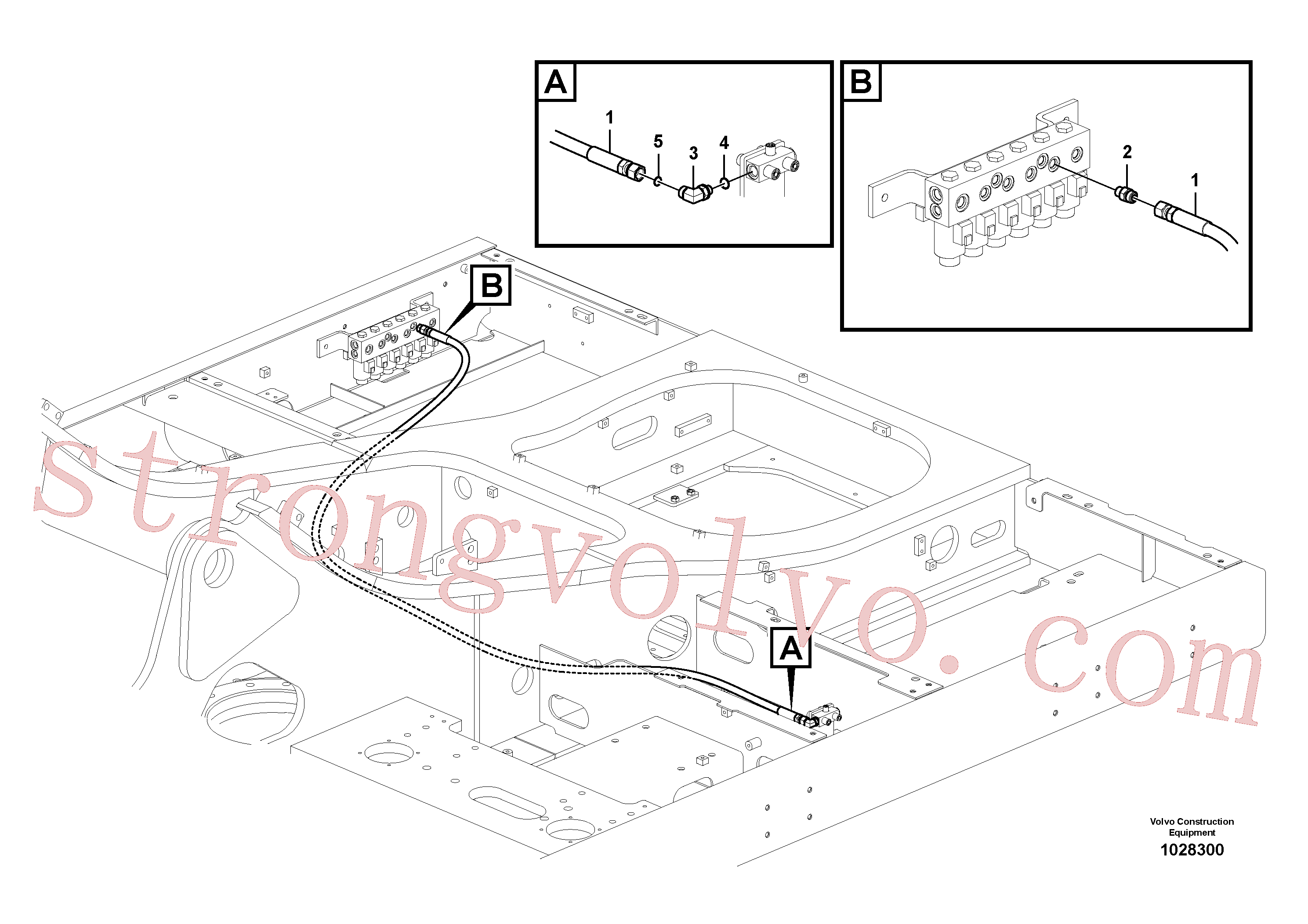 VOE938207 Volvo Sistema servomotor, martelo e corte(1028300 Montagem)