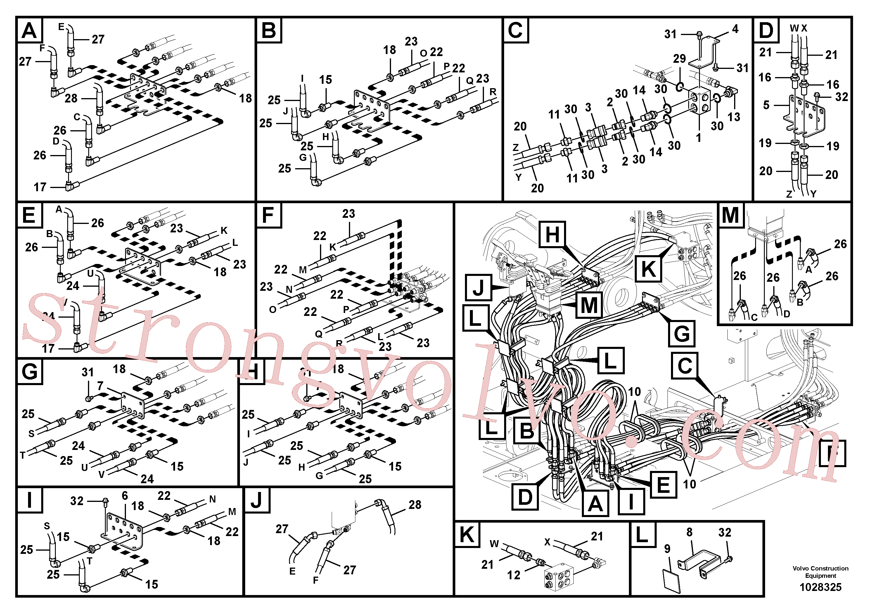 SA9451-03247 Volvo Sistema servomotor, mudança da função da alavanca(1028325 Montagem)