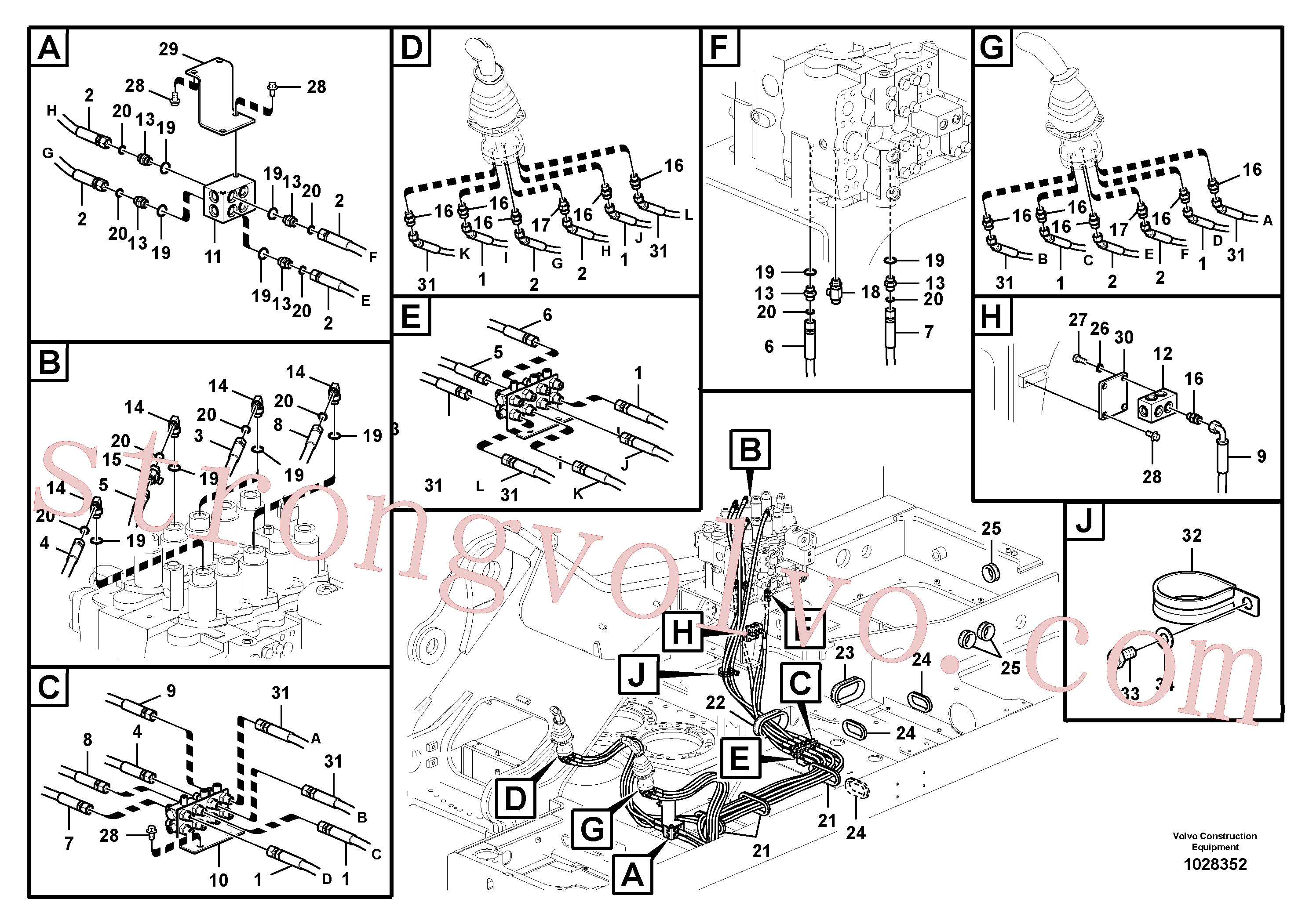 Volvo VOE14538794 Válvula Volvo Acessórios para escavadeira