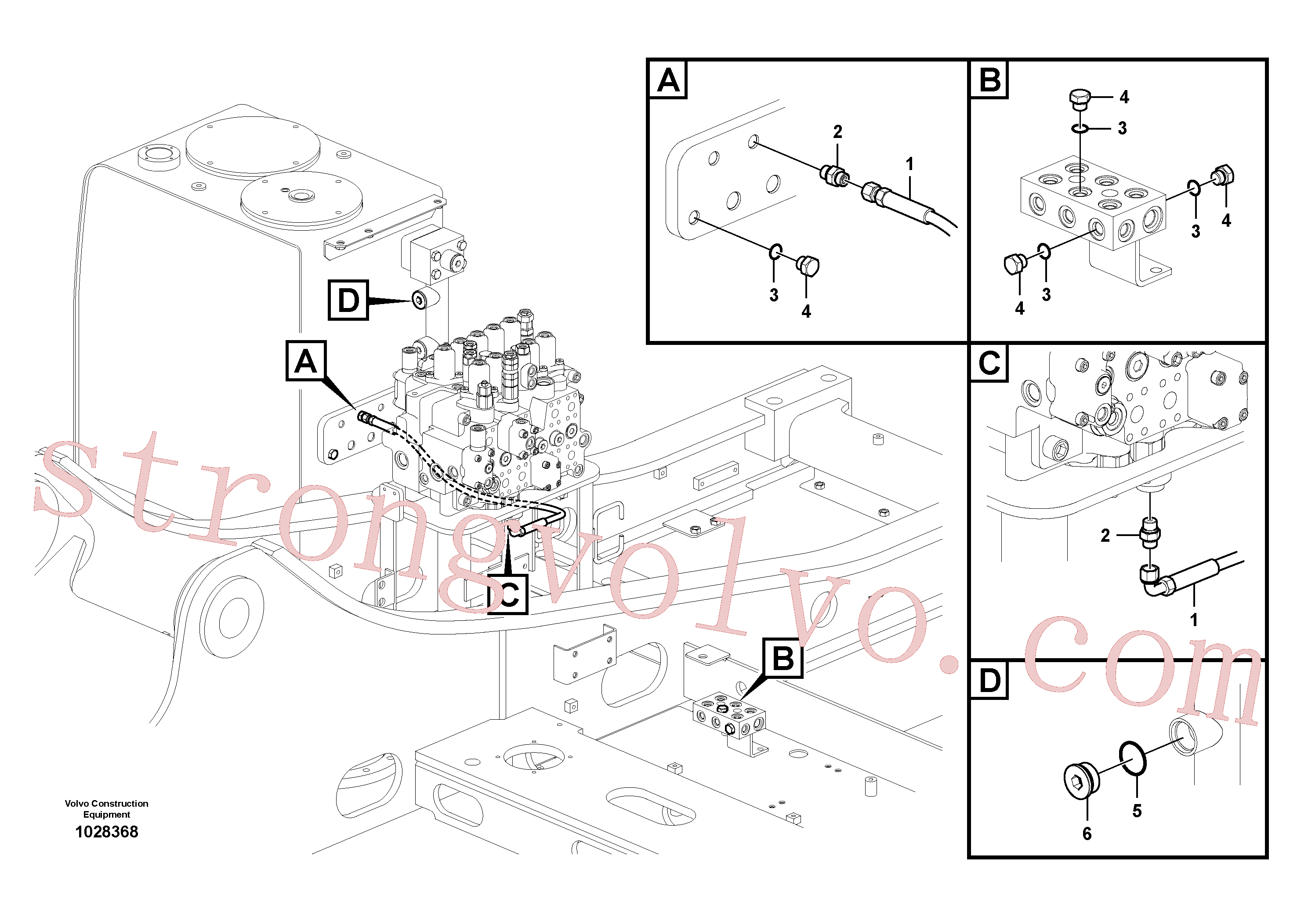 SA9415-31072 Volvo Sistema servomotor, martelo e corte(1028368 Montagem)