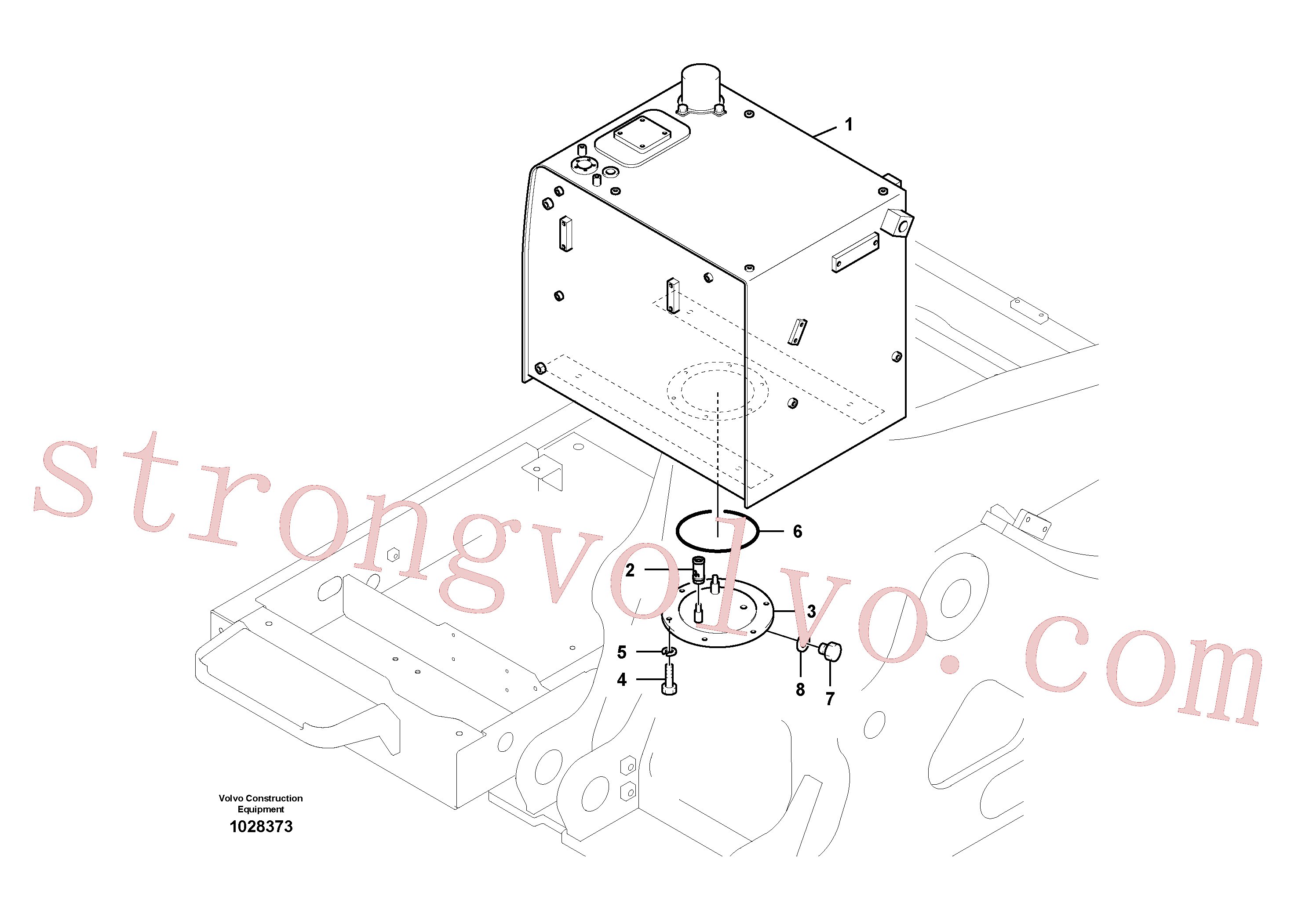 SA9511-22230 Volvo Depósito de combustível com acessórios(1028373 Montagem)