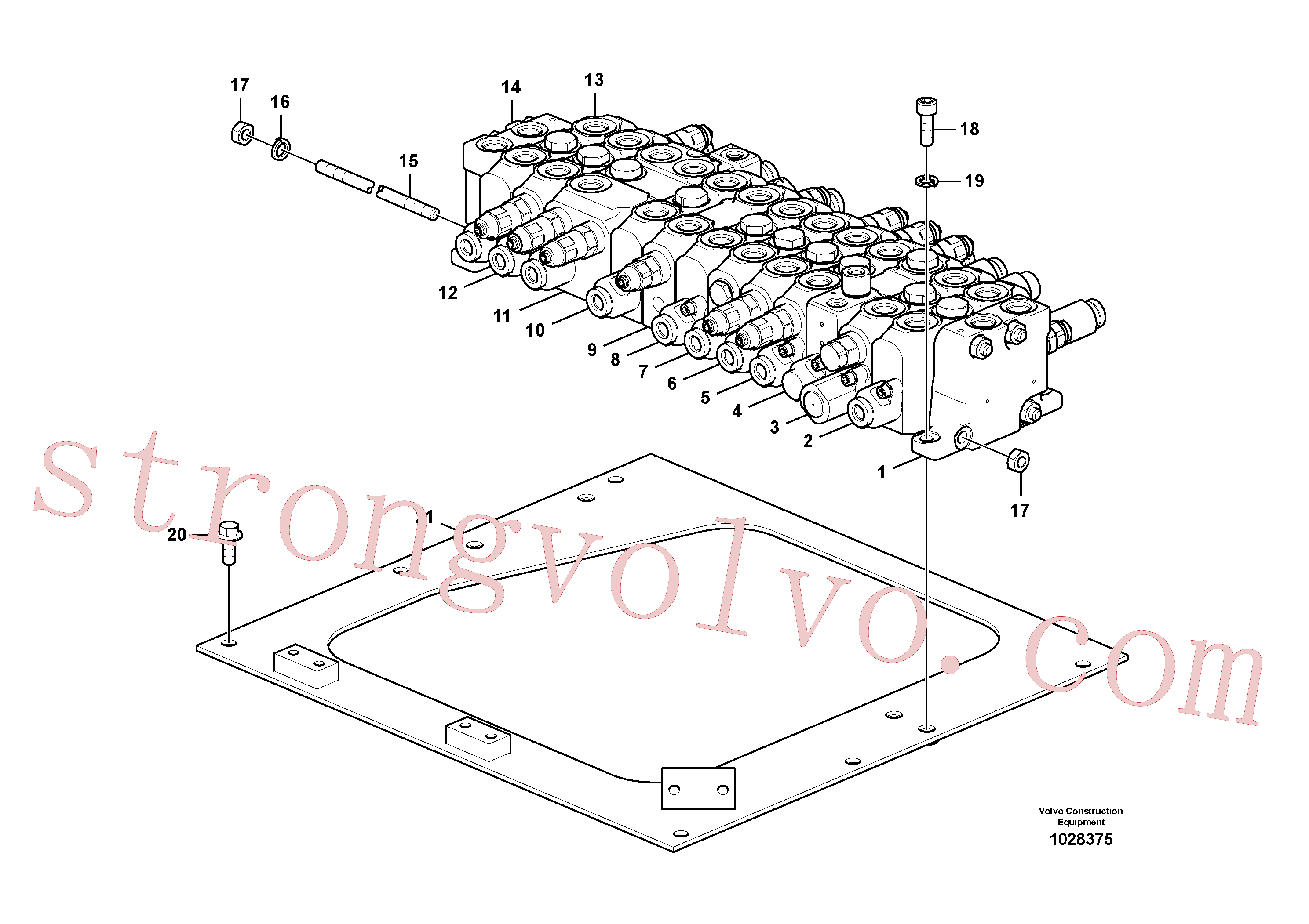 VOE14587097 Válvula Volvo escavadeira