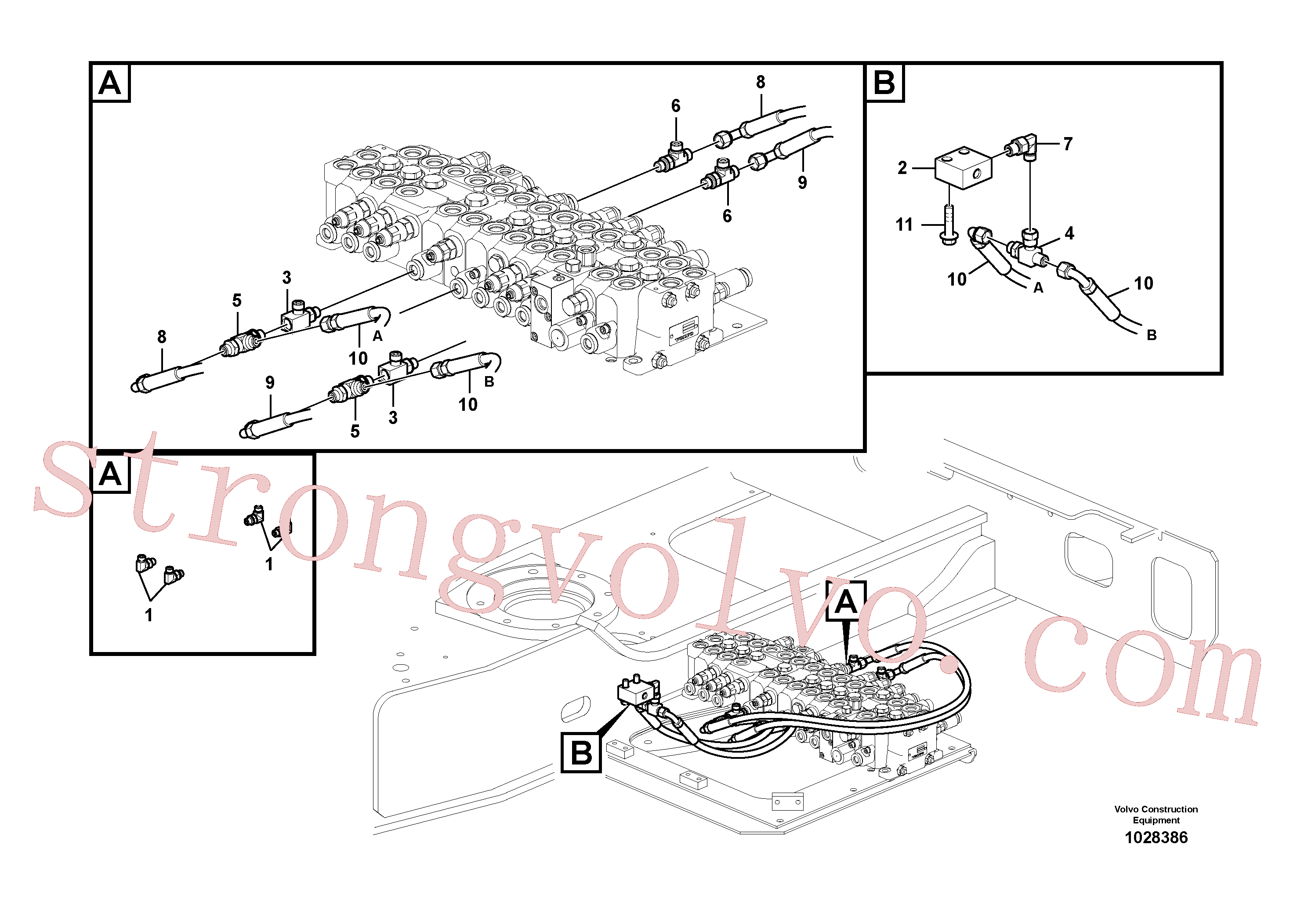 VOE14555440 Volvo Sistema servomotor, alarme de curso(1028386 Montagem)
