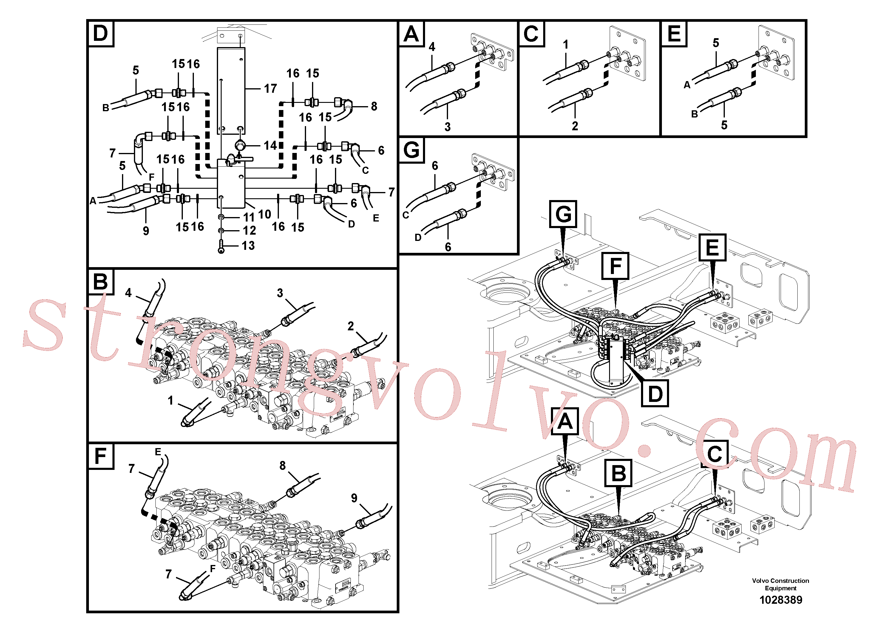 VOE937111 Mangueira completa Inscreva-se para Volvo Acessórios para escavadeira
