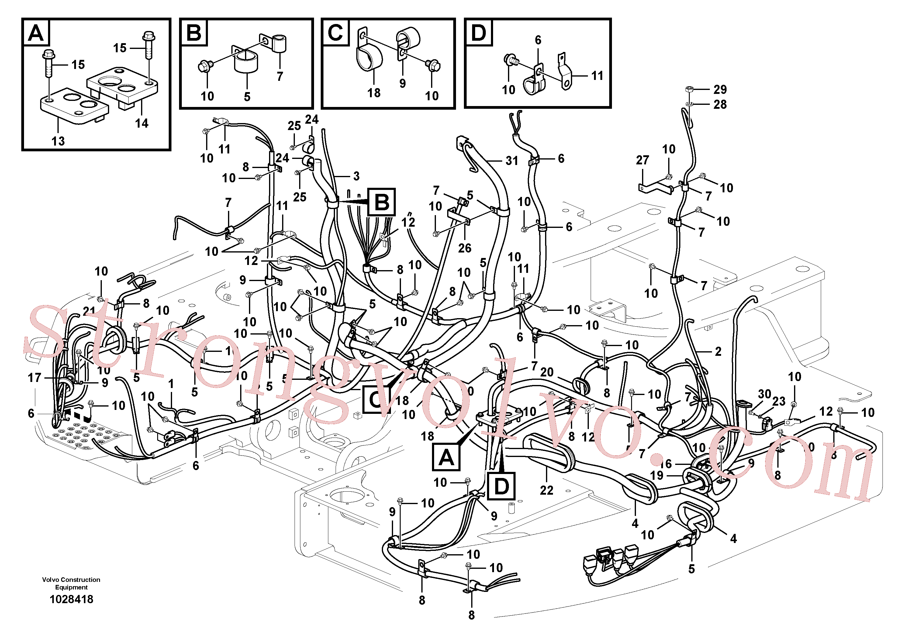 VOE14514580 Volvo Cablagem principal(1028418 Montagem)