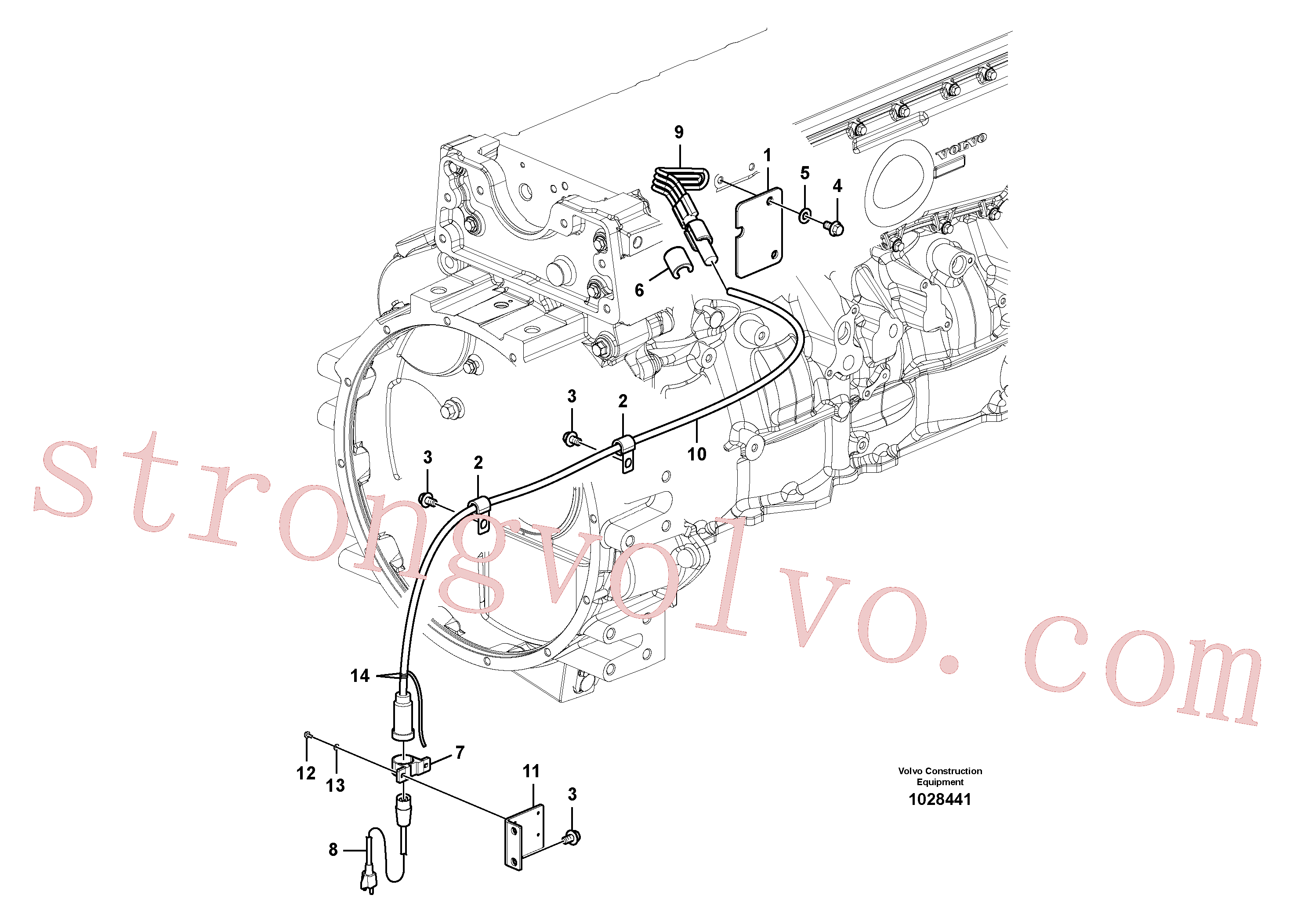 VOE13969513 Volvo Aquecedor do bloco do motor(1028441 Montagem)