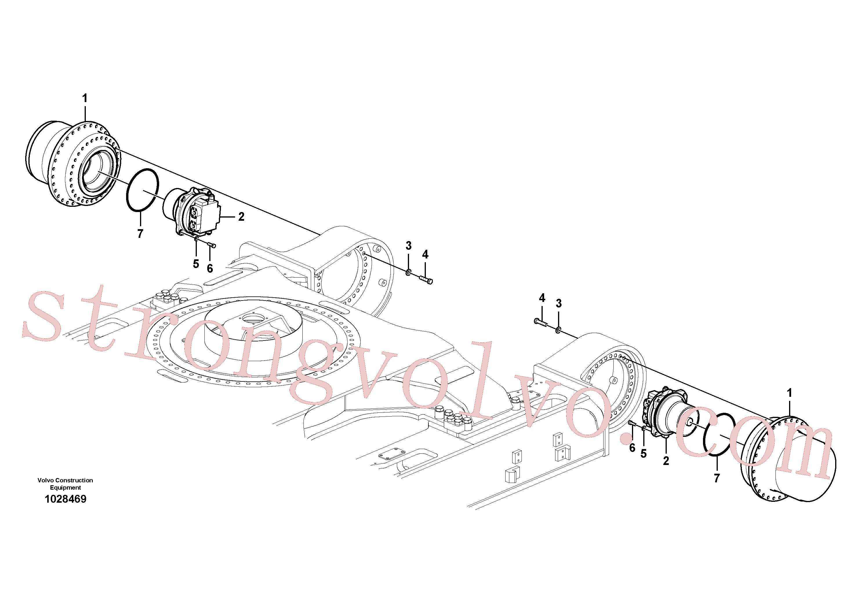 VOE14666233 Travel motor Volvo escavadeira