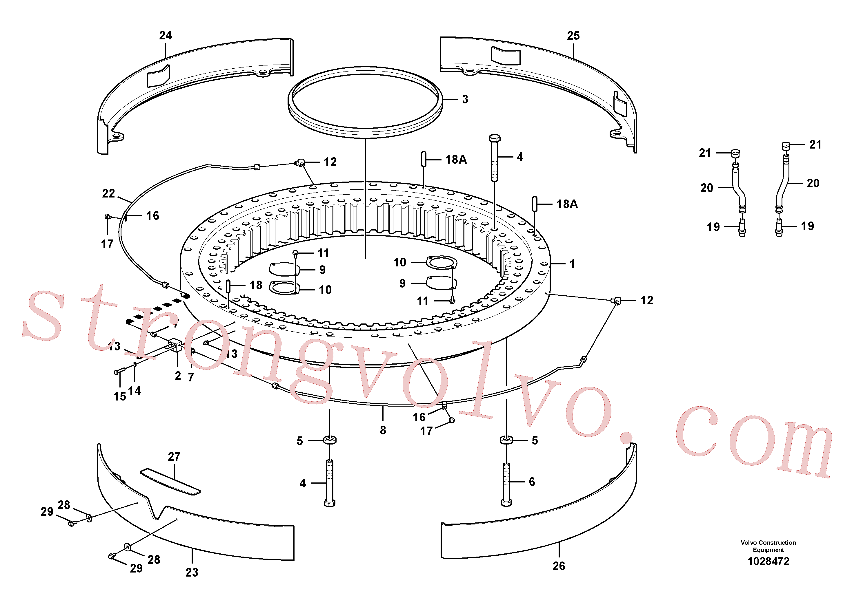 VOE993019 Volvo Sistema de articulação(1028472 Montagem)