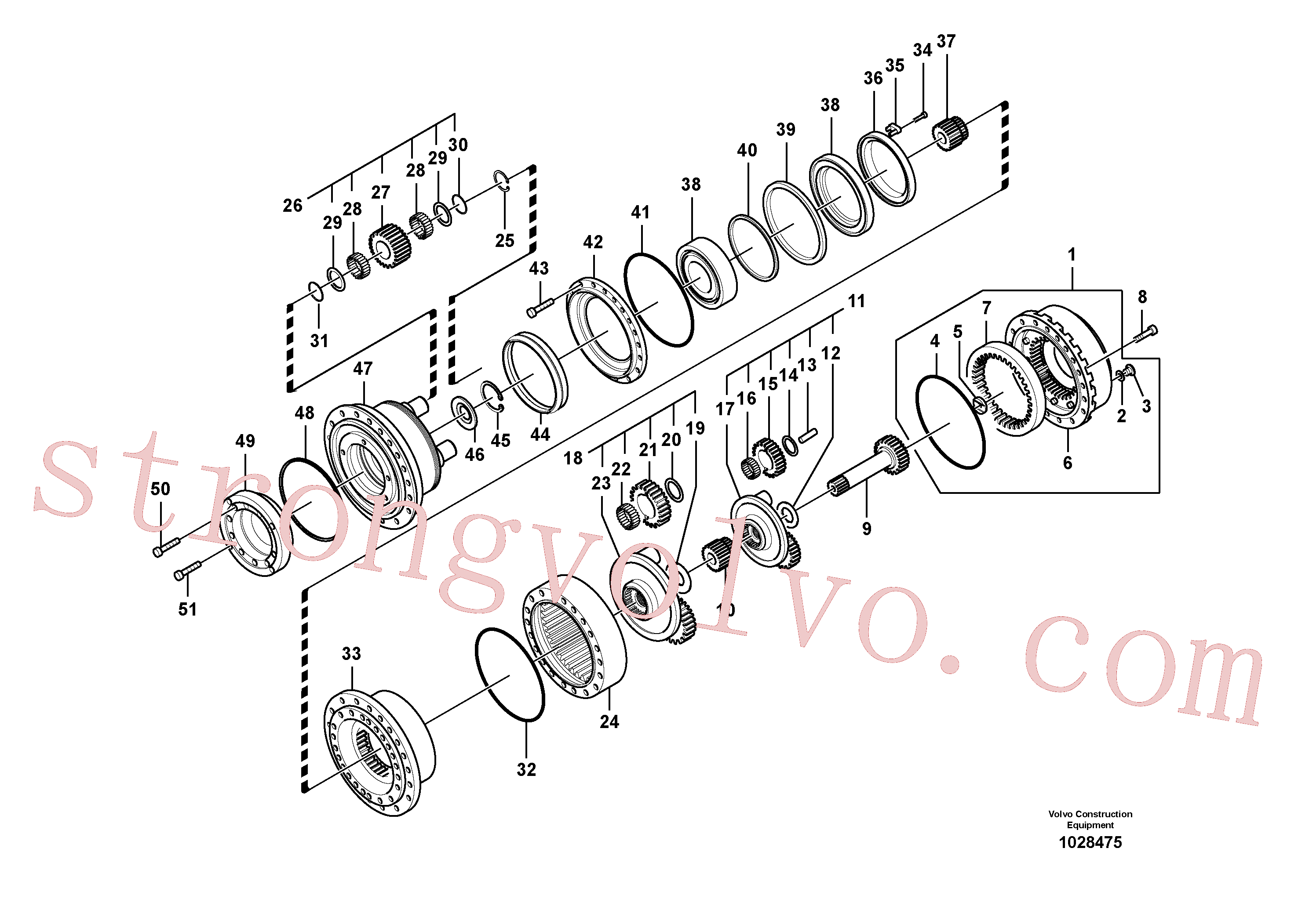 VOE14592003 Volvo Caixa de ferramentas de estrada(1028475 Montagem)