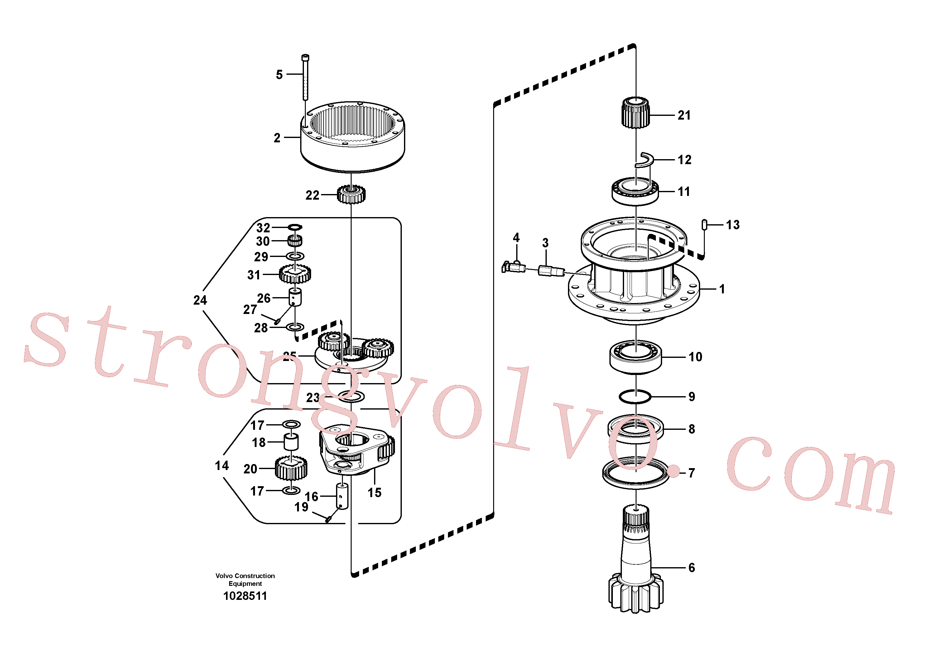 Volvo Montagem SA7147-00150 Arruela de encosto Acessórios