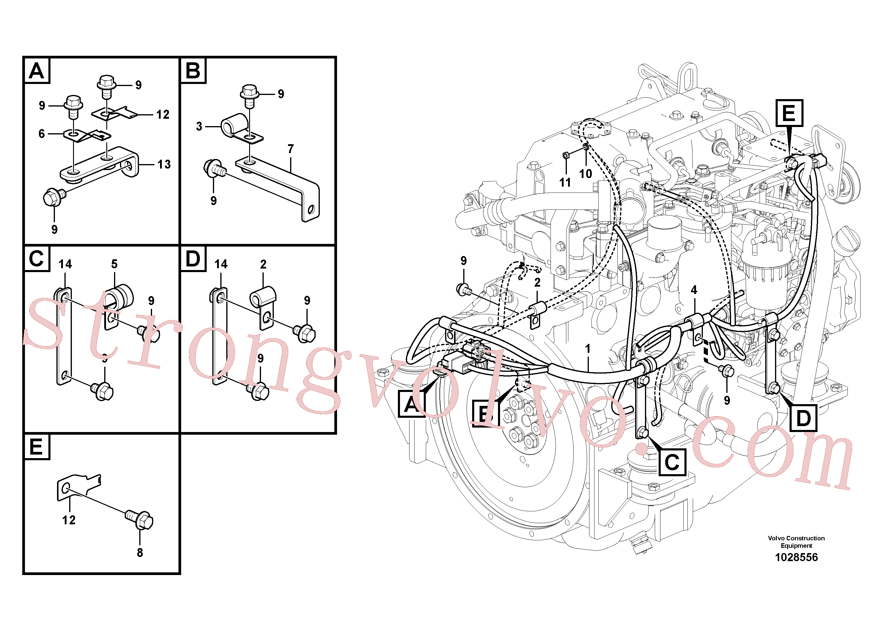 Volvo Acessórios para escavadeira VOE14510983 Bracket Acessórios