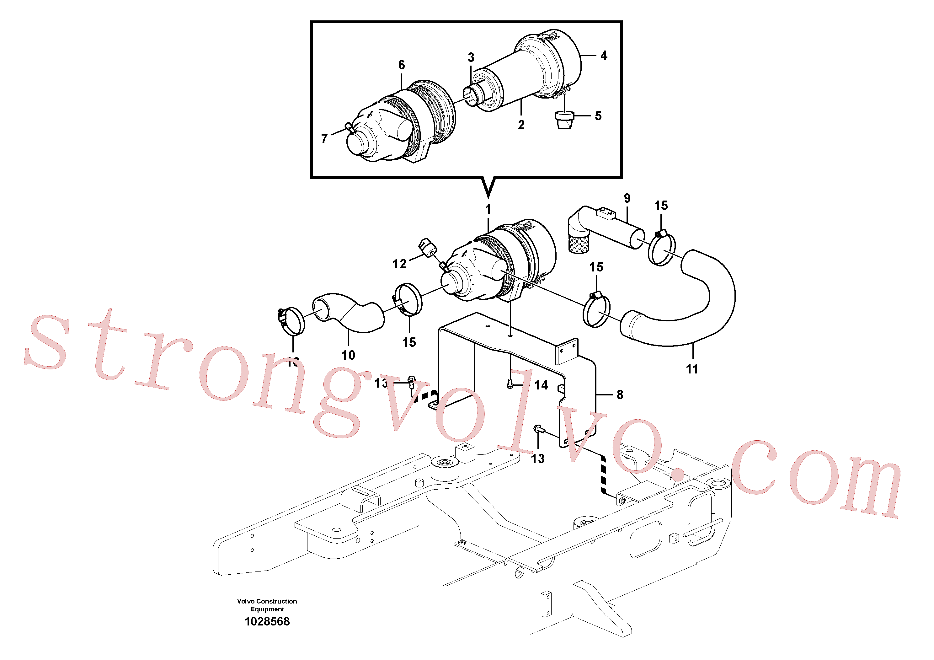 VOE14883762 Volvo Sistema de admissão(1028568 Montagem)
