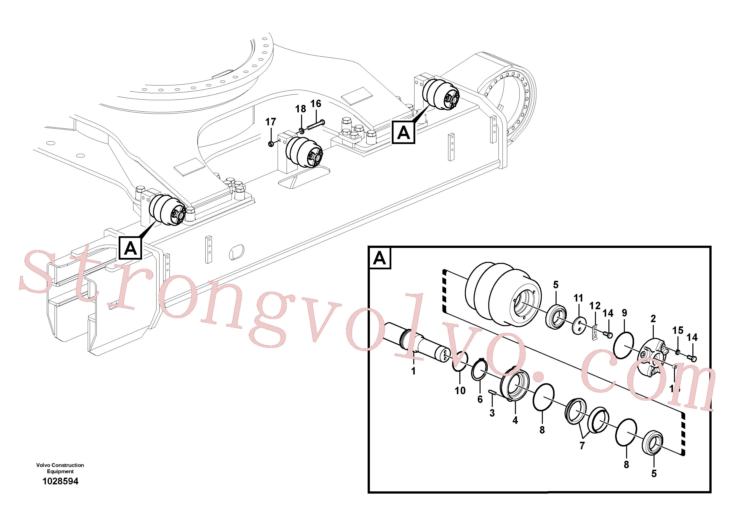 VOE993005 Parafuso sextavado Inscreva-se para Volvo Acessórios para escavadeira