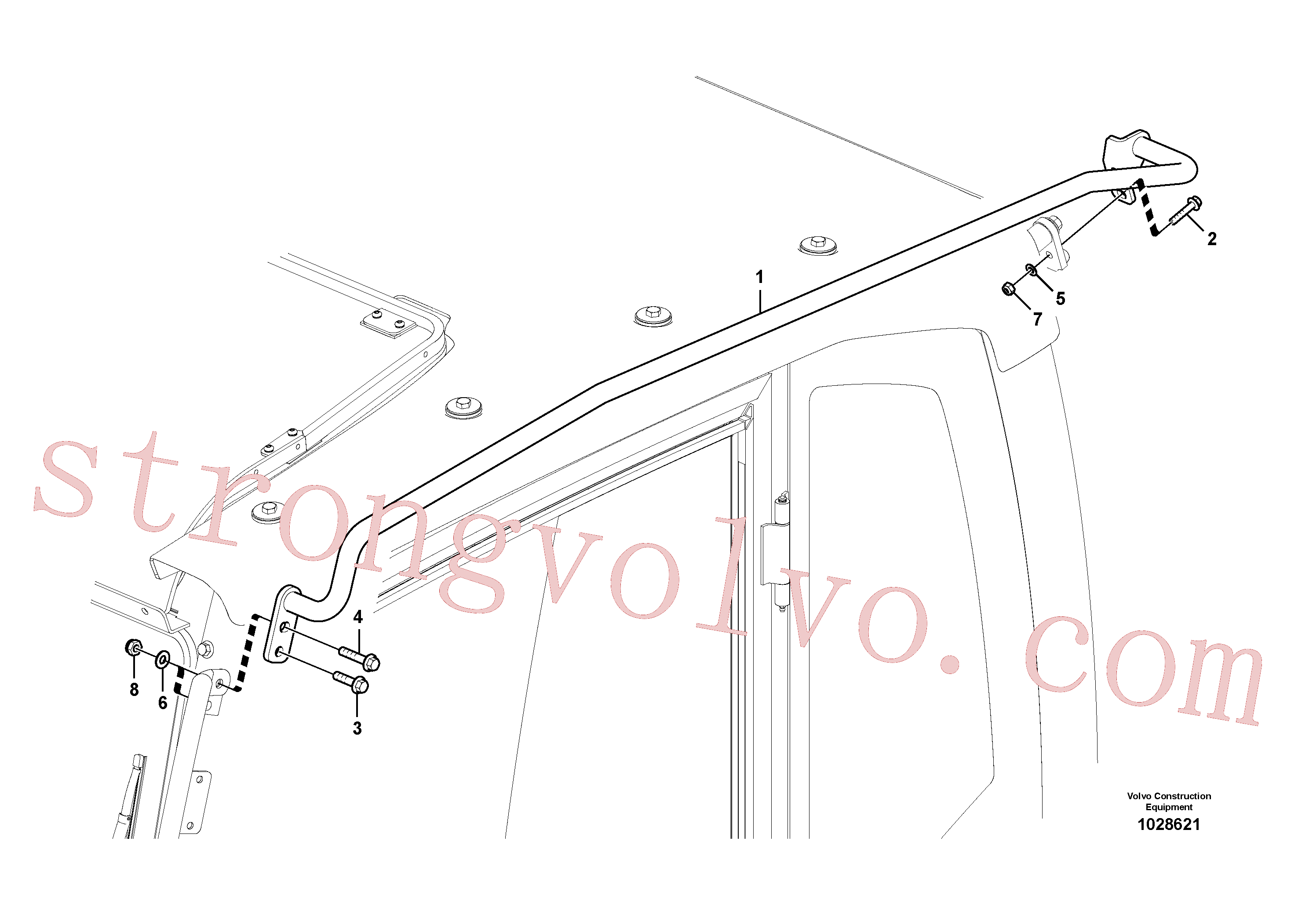 SA9131-11000 Volvo Corrimão(1028621 Montagem)
